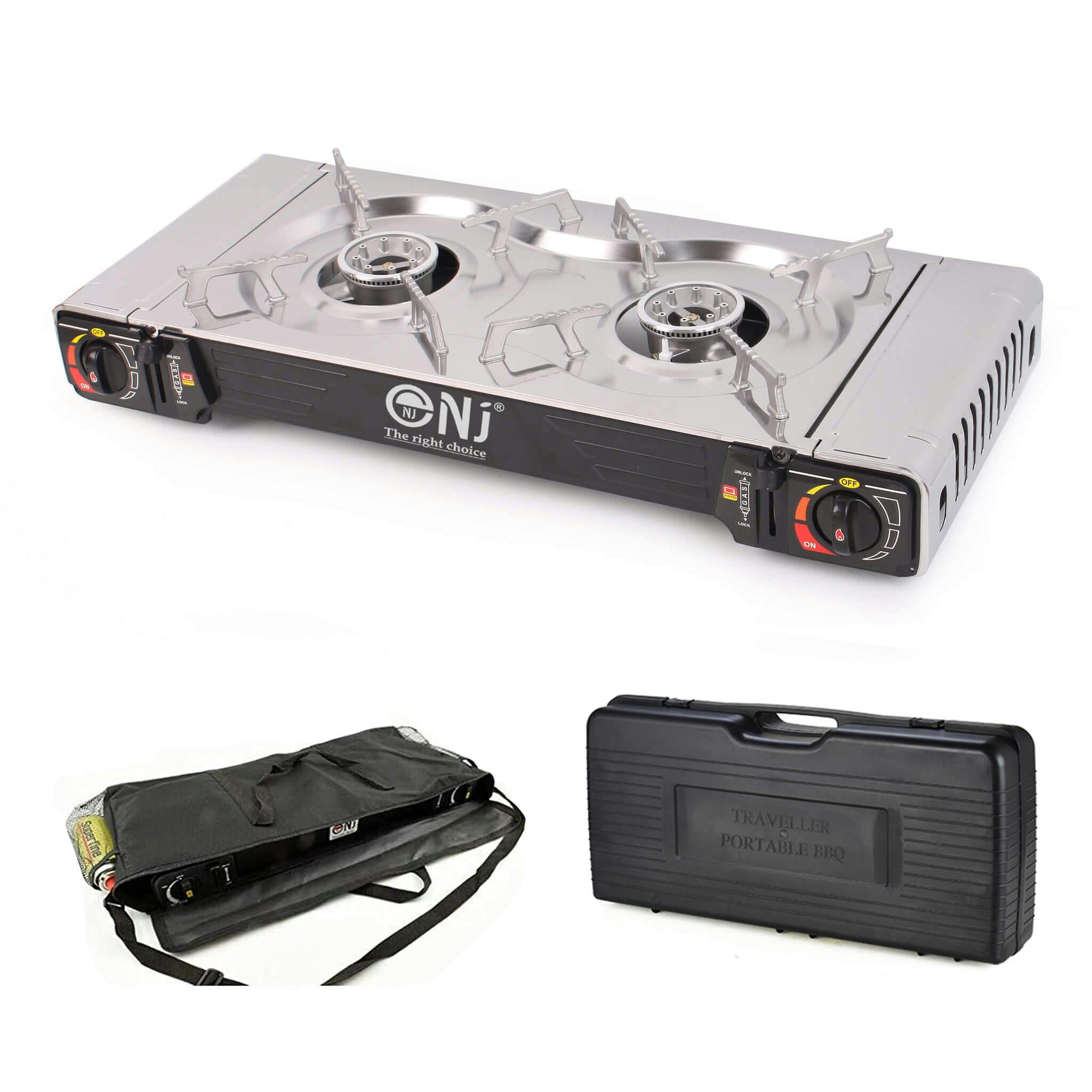 Nj Sg-2S Portable Double Burner Camping Gas Stove