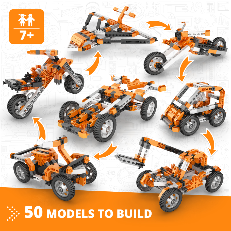 Engino Creative Builder 50 Models Motorized Set - Multi - Image 6