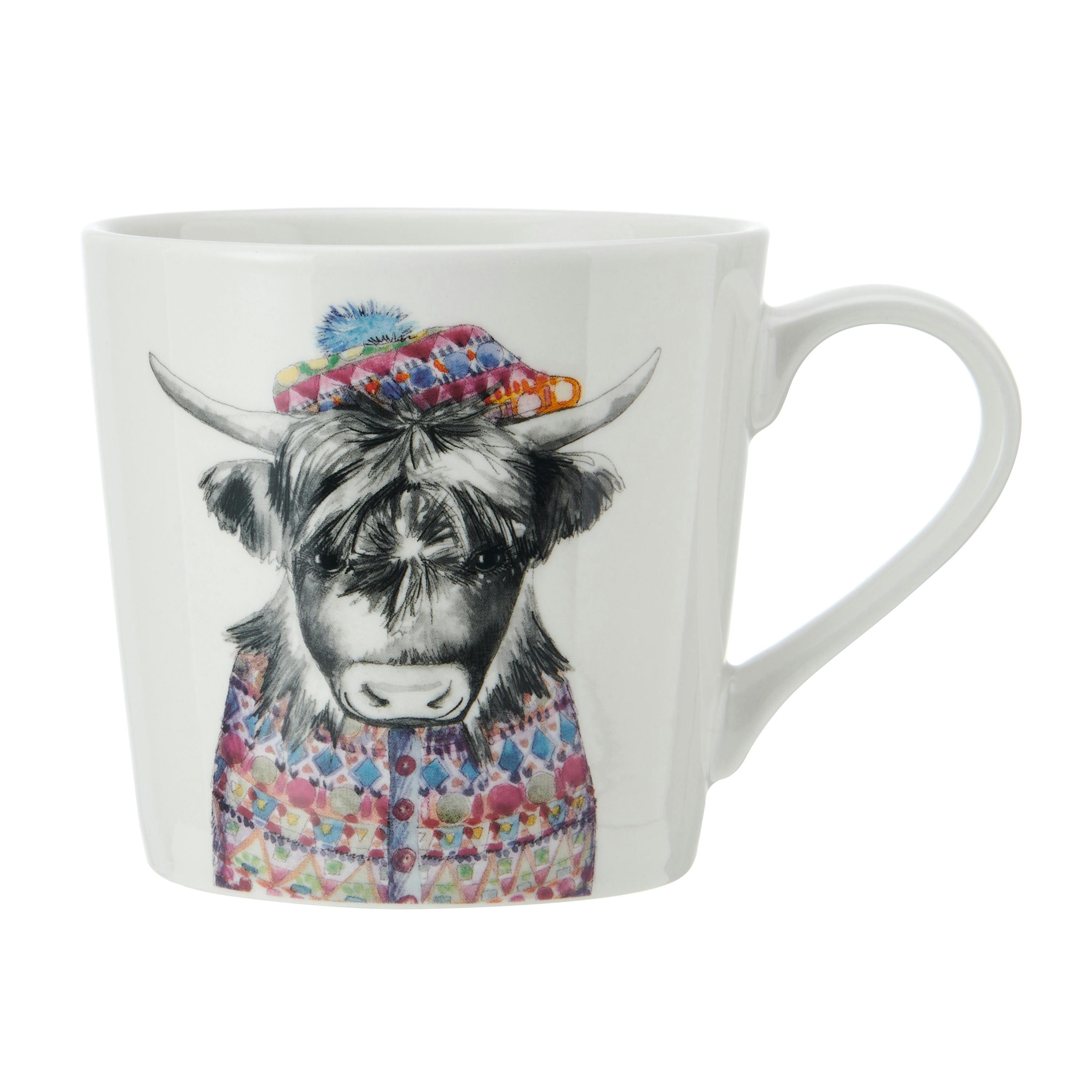 MIKASA TipperleyHill Fine China Mug, Highland Cow Print Mug for Coffee and Tea, China Coffee Cup, 380ml, Highland Cow Themed Collection, Ideal for Gifting - Image 3