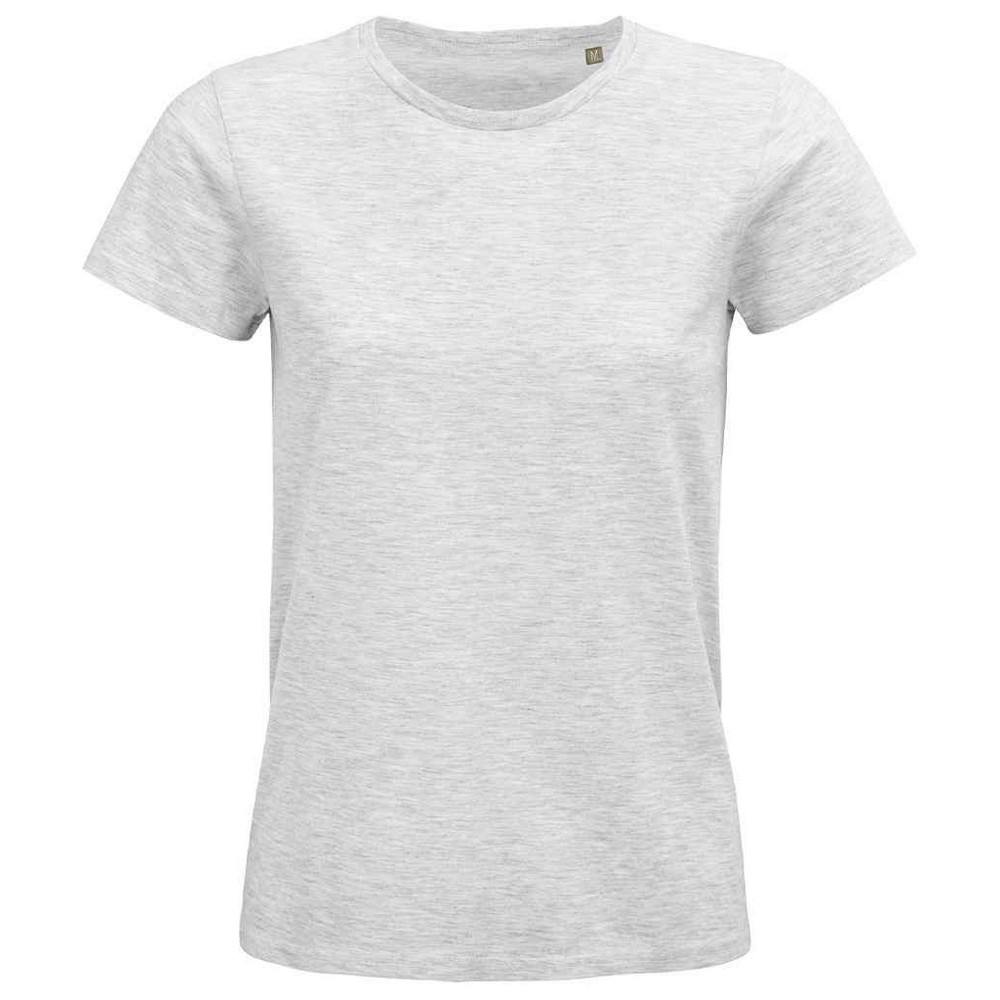 SOLS Womens/Ladies Pioneer Organic T-Shirt (Ash) - Grey Cotton - Size Medium - Image 2