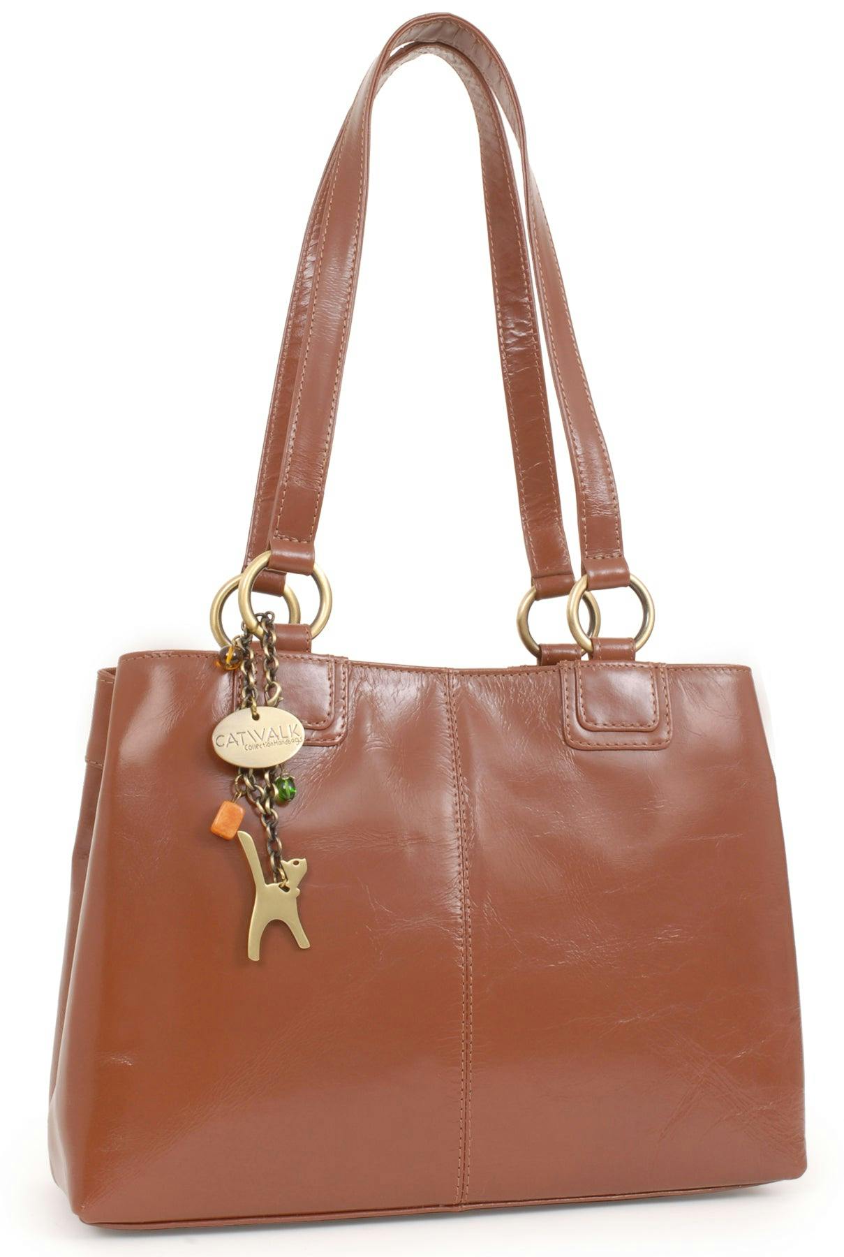 Catwalk Collection Handbags Brown Bellstone - Shoulder Bag
