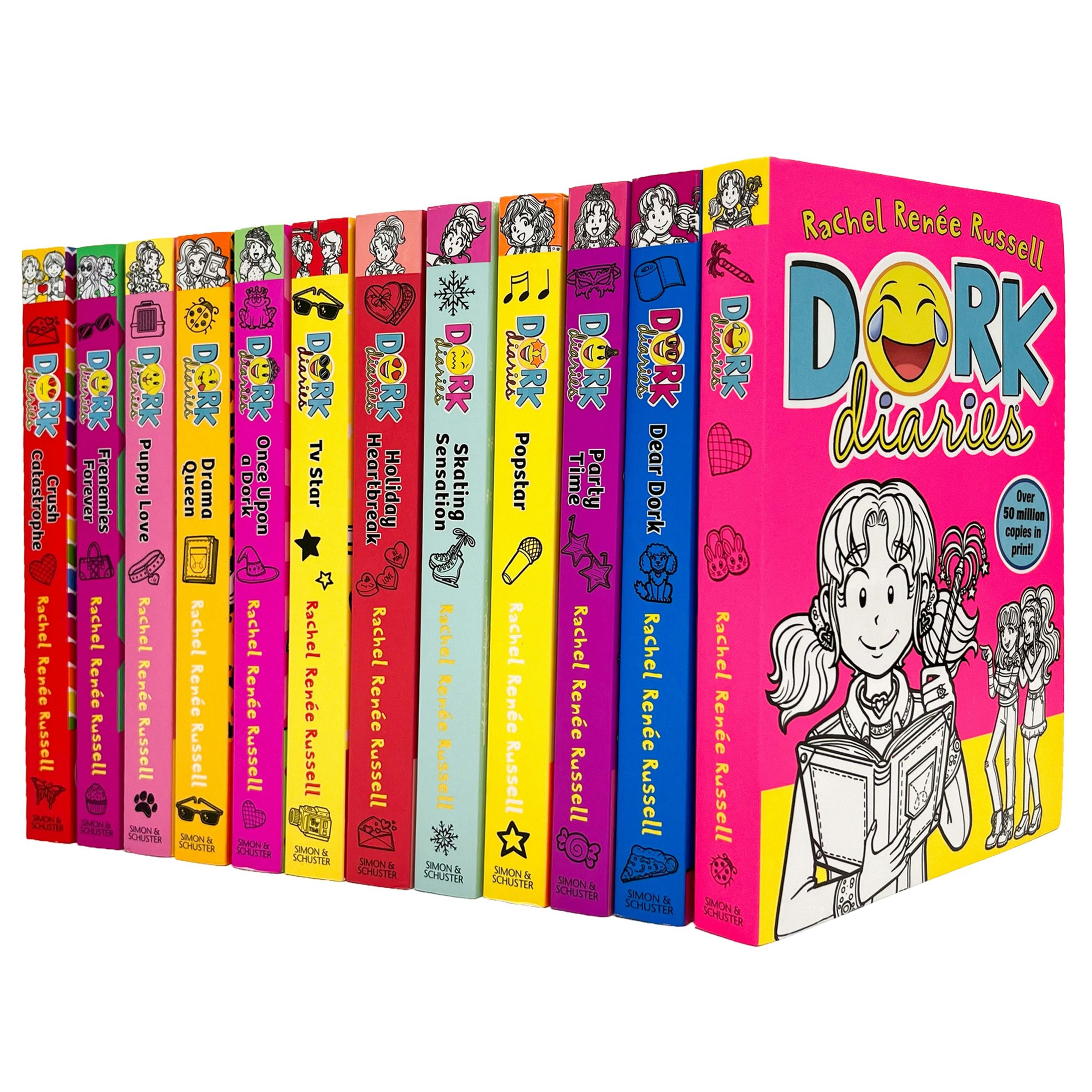 Simon & Schuster Ltd Dork Diaries Series 12 Books Collection Set By Rachel Renee Russell