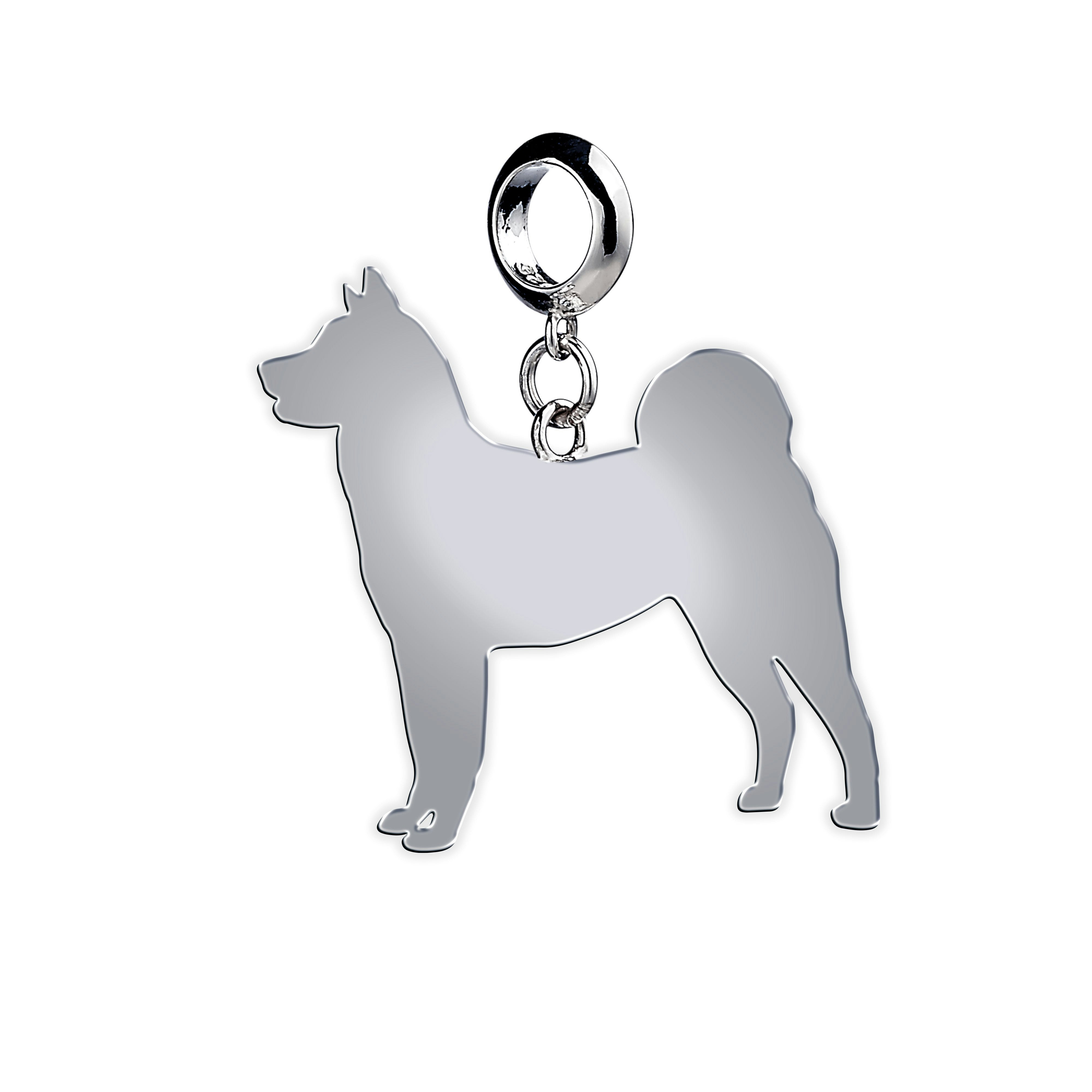 Mylee London Silver Akita Silhouette Charm - Yes - Slider Charm