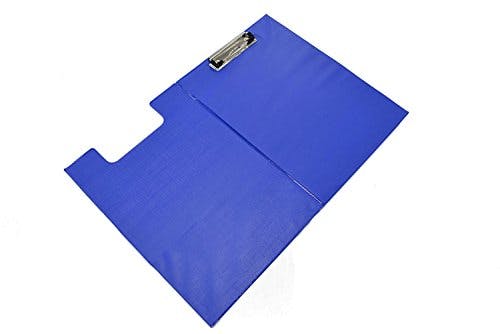 Rackhams Blue Kav Pack Of 10 Folder Clipboard Fold Over Pvc Document Holder