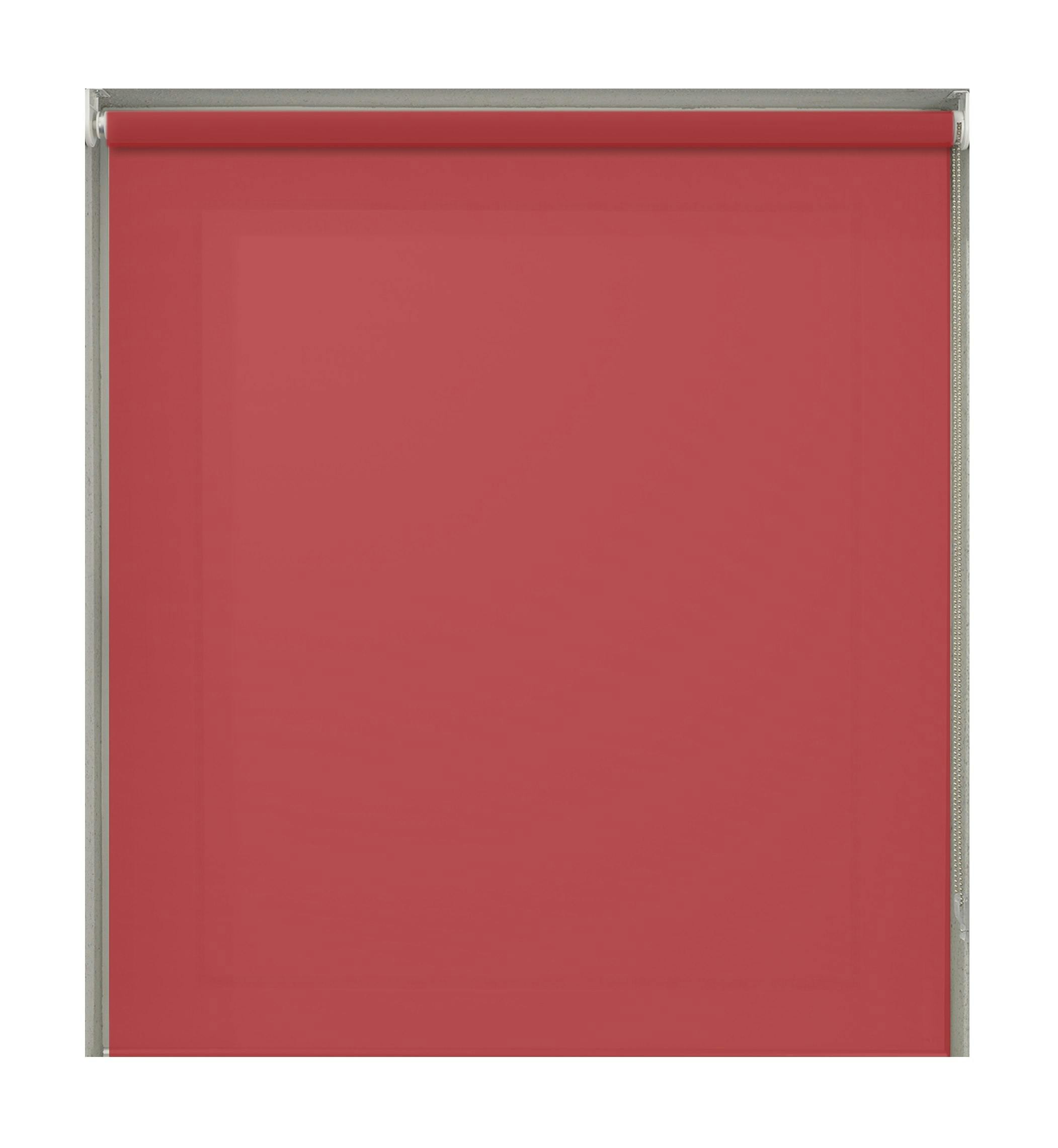 Newedgeblinds Red Plain Straight Edge Daylight Roller Blind - 105Cm