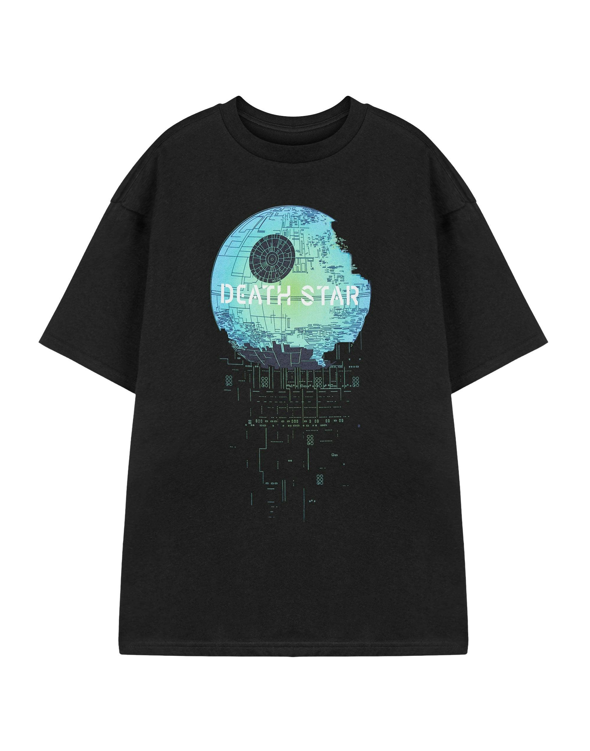 Vanilla Underground Men's Black Star Wars Death Star Short Sleeved T-Shirt - Medium