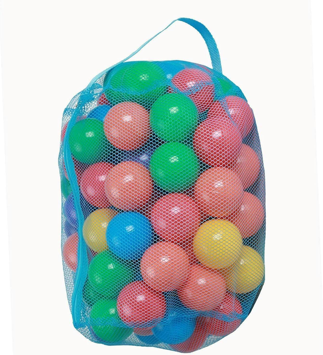 Mantraraj 100Pcs Children Play Balls Plastic Soft Kids Ball Multicolour Pits Pen Play Room Pool Bath Crush Proof - 6Cm - Multicoloue - Play Ball