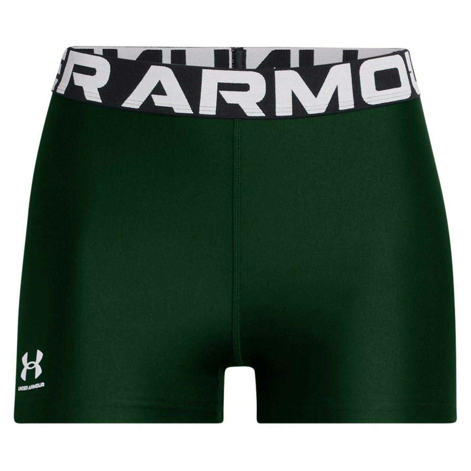 Under Armour Women's Green Heatgear Compression Shorts - Forest - 8 Uk S - Forest