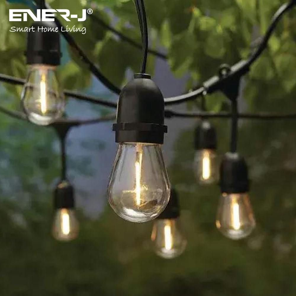 Rackhams Light 100Ft Led Filament String Kit, 30 X 1W Vintage Led Bulbs, Ip65 Waterproof, 30M Length