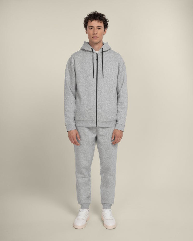 Larsson & Co Grey Faaborg - Zipped Pocket Panel Jogger - Melange - L