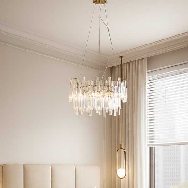 Rackhams Light Onega 3 Antique Brass & Glass Pendant Ceiling