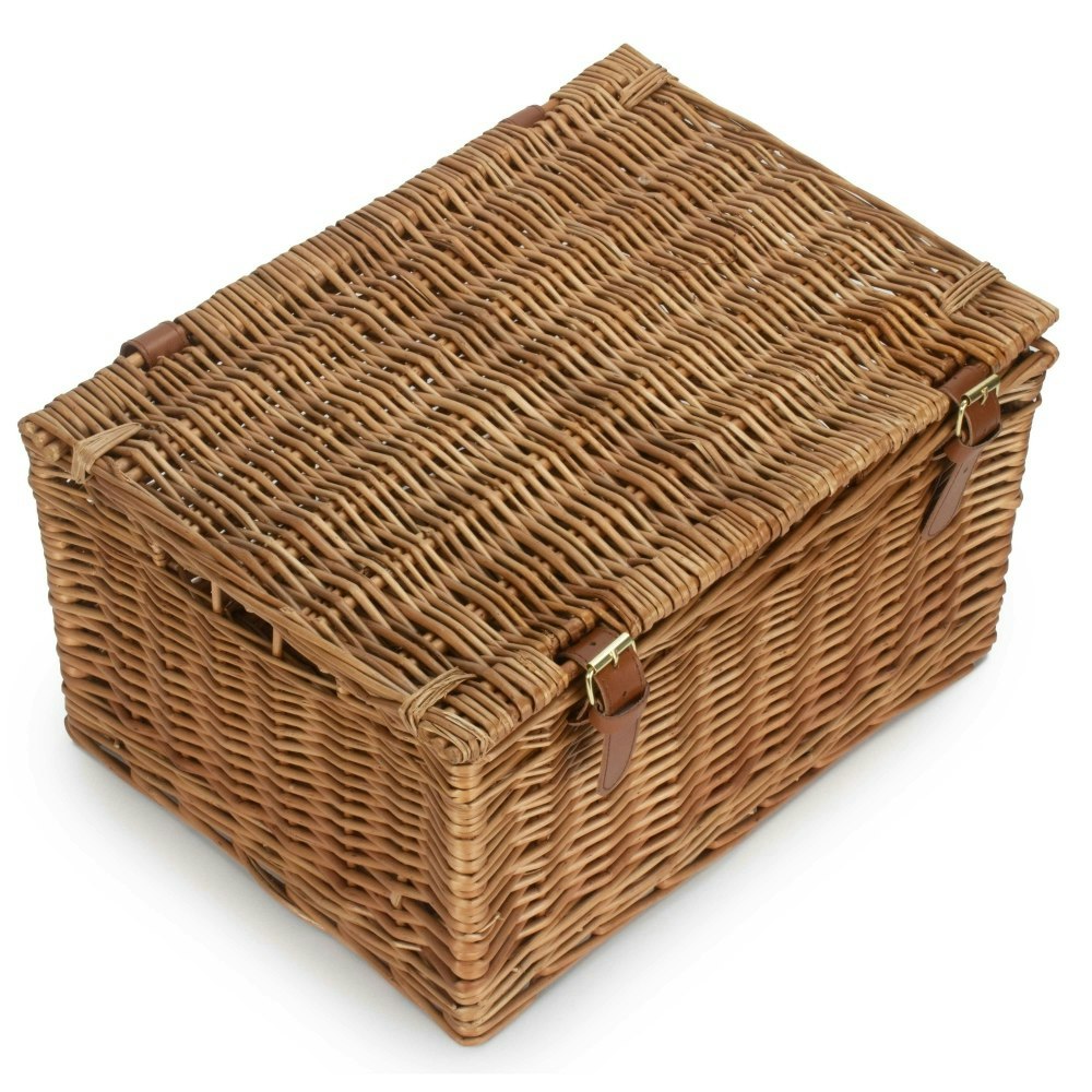 Red Hamper Red/Light Hamper Steamed Windsor Wicker Picnic Basket - Small
