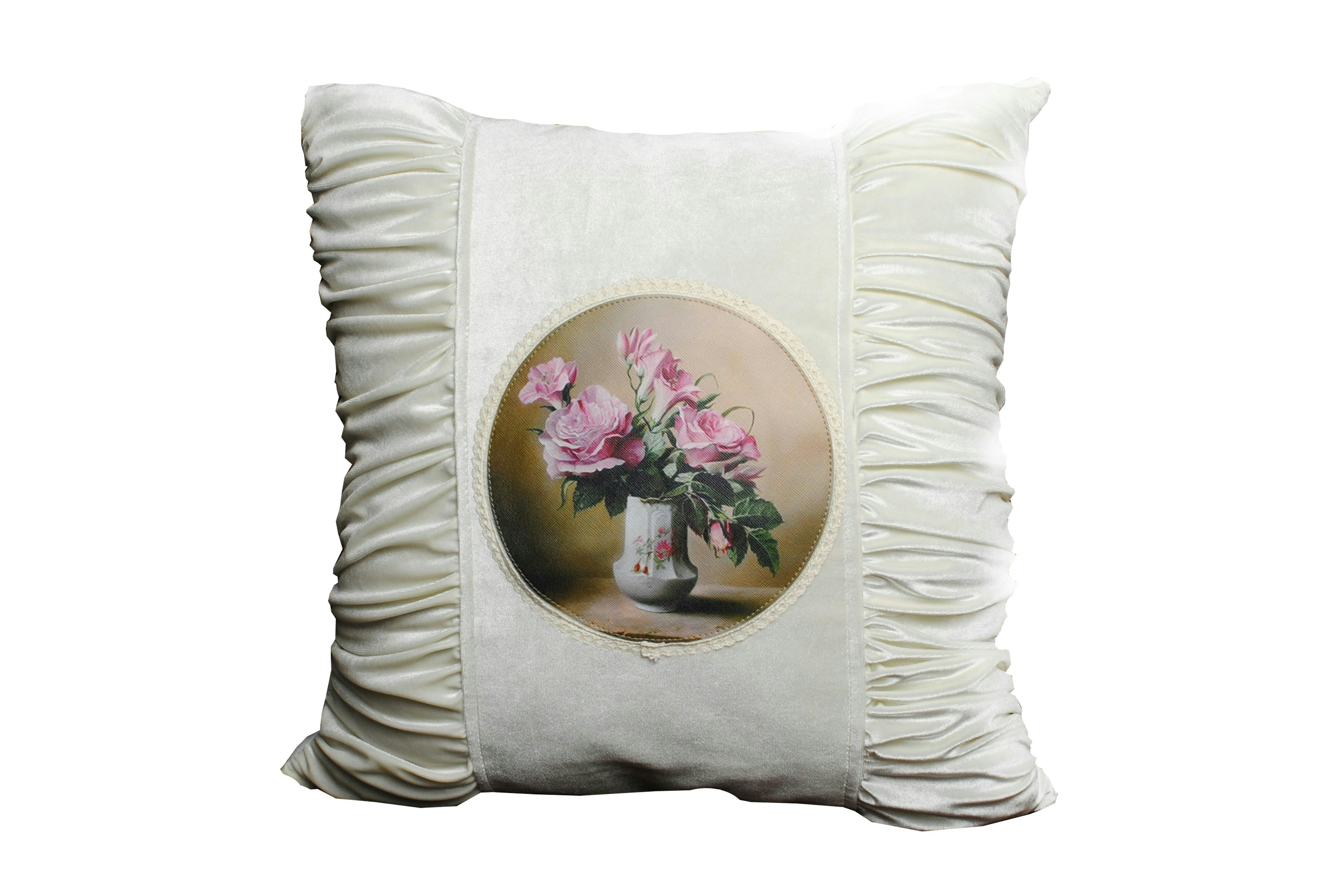 Rackhams Red Traditional Floral Art Cushion - 43Cm X 43Cm - Floral