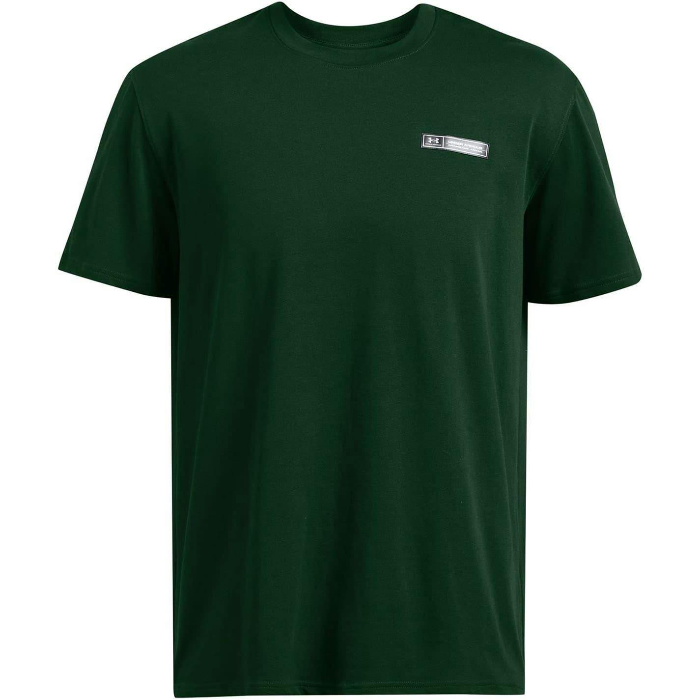Under Armour Men's Green Performance Heavyweight Gym T-Shirt - S - 60% Cotton/40% Polyester