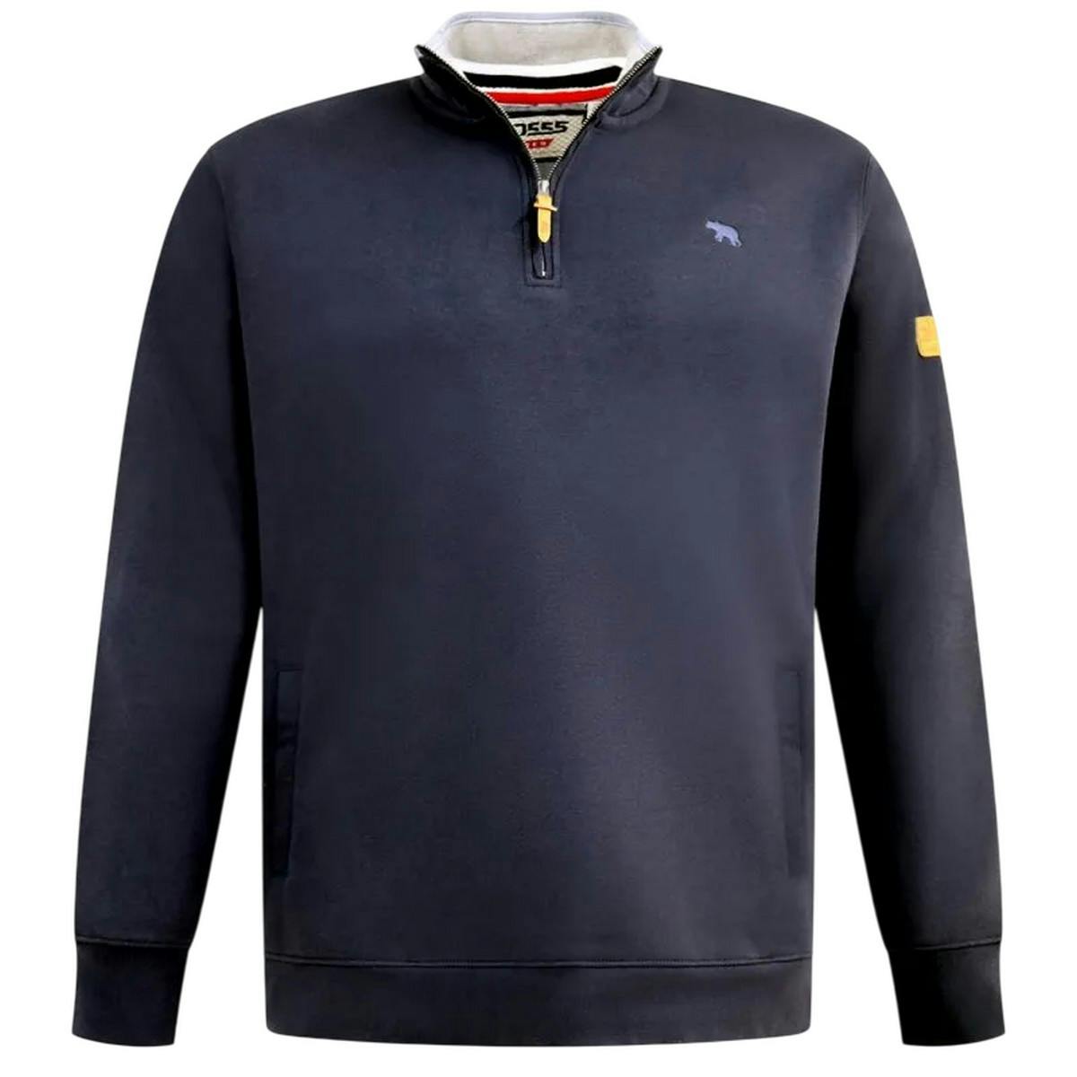 Duke Men's D555 Russel Quarter Zip Kingsize Fleece Top - Navy - Navy - 8XL