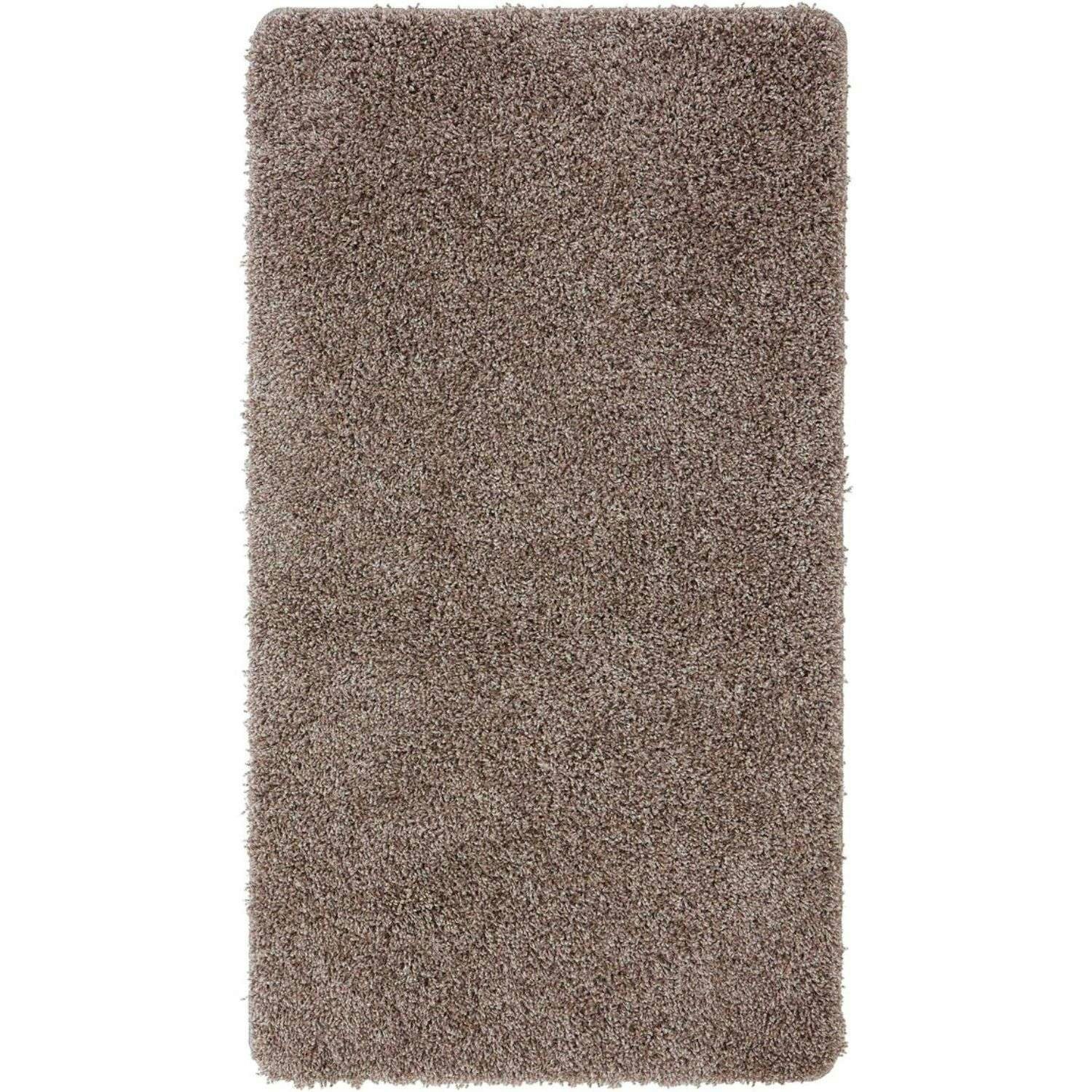 The Rugs Brown Buddy Shaggy Washable Bathmat - 67X120 Cm
