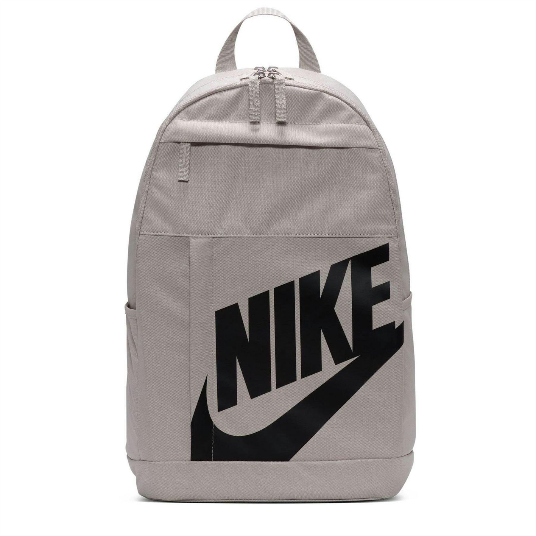 Nike Grey Logo Polyester Backpack - One Size
