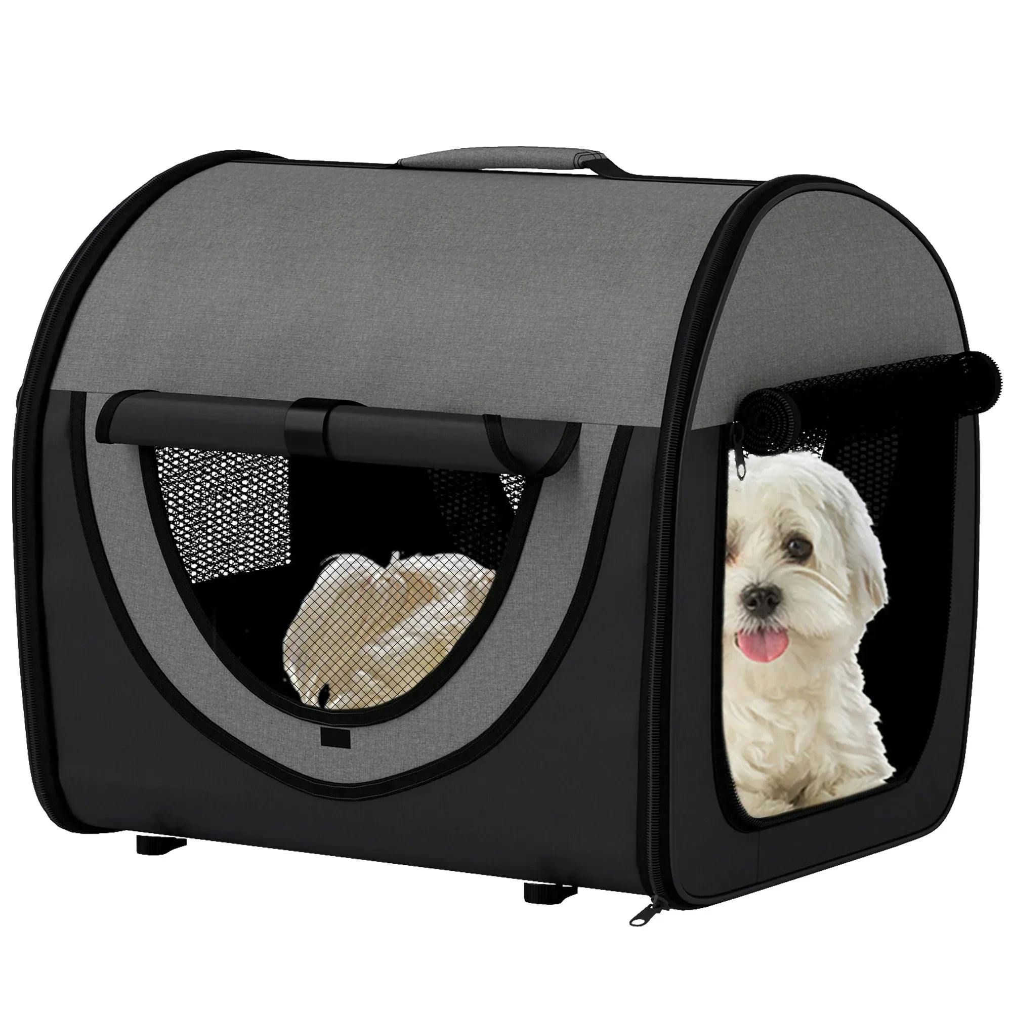 B&Q - Folding Fabric Soft Pet Crate Dog Cat Travel Carrier Cage - Image 2