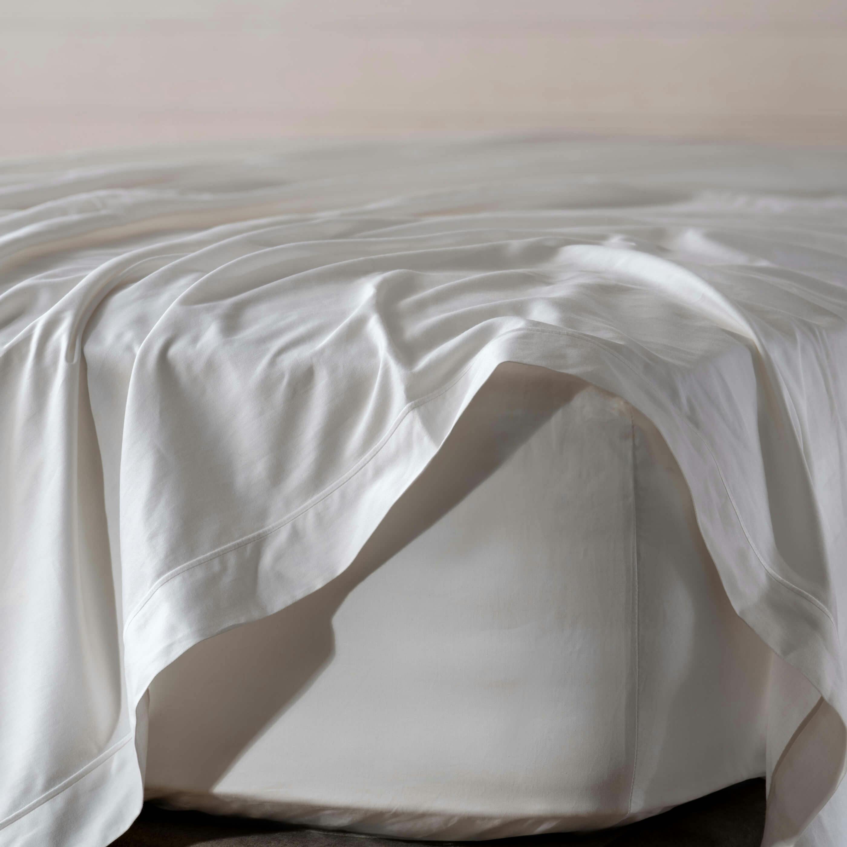 Soak&Sleep White 400 Thread Count Egyptian Cotton Flat Sheet - Double