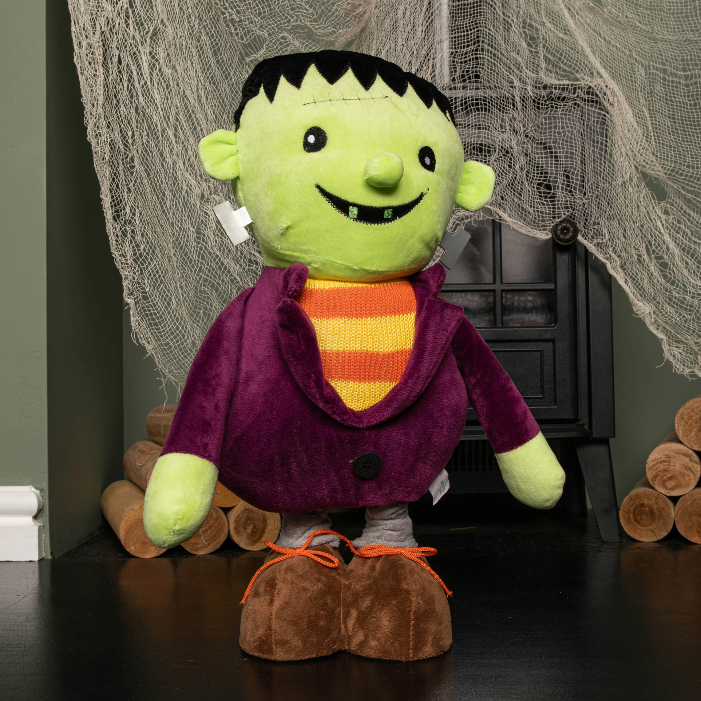 Rackhams Purple/Brown/Orange 59Cm Frankie Halloween Standing Decoration With Extendable Legs