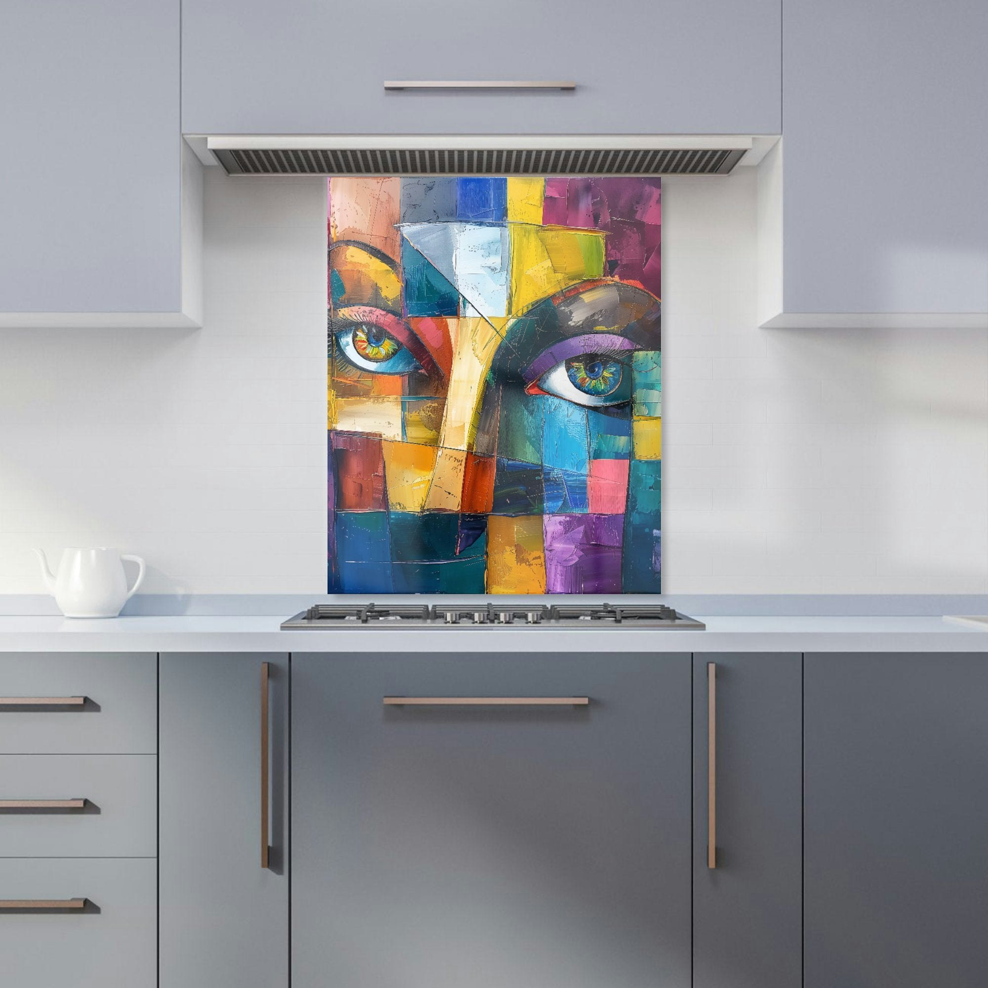 Warren Reed - Designer Fragmented Vision: Eyes Of The Soul Kitchen Splashback - W600mm X H750mm