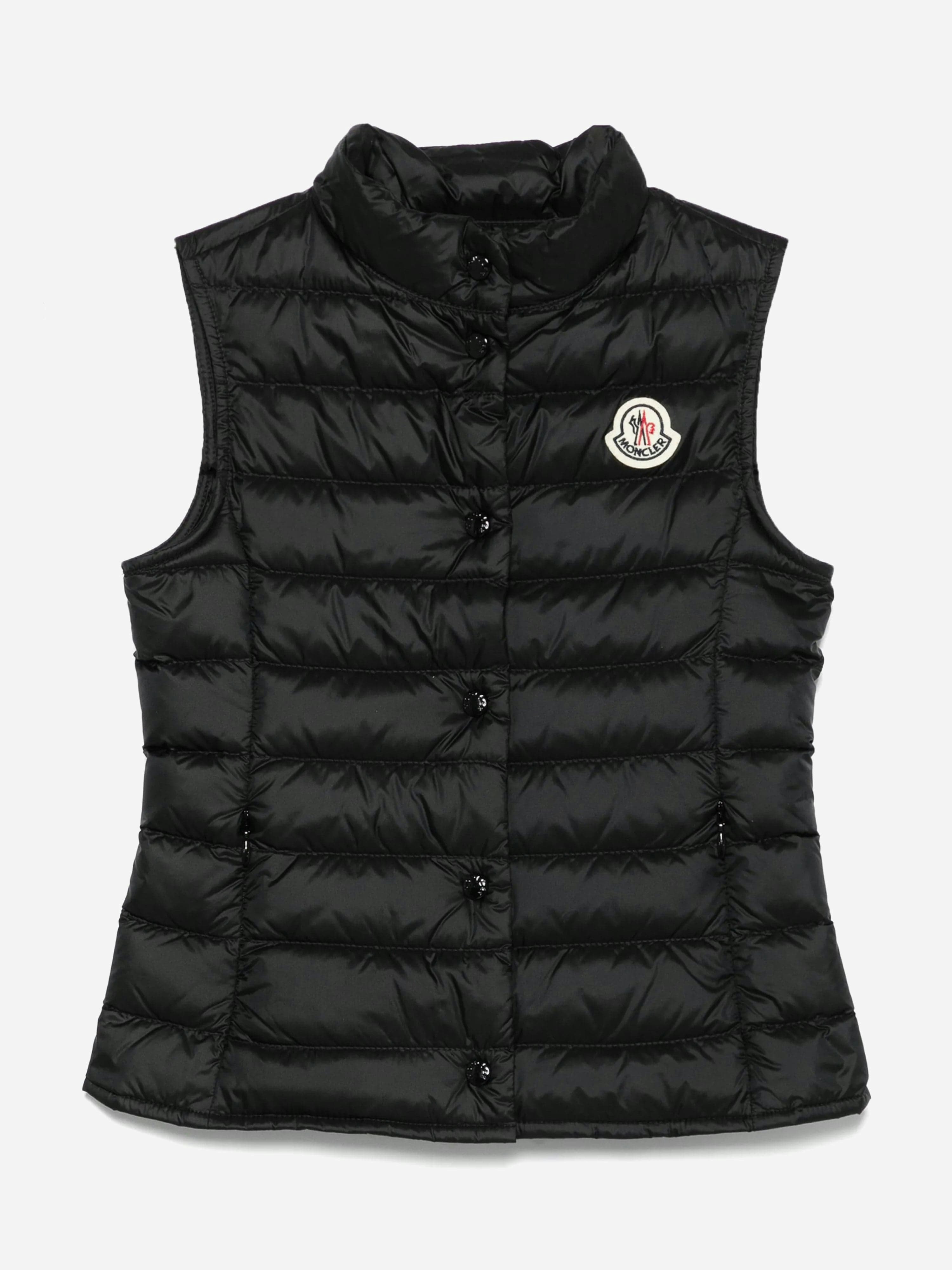 Moncler Enfant Girls Black Down Padded Liane Gilet In - 8 Yrs