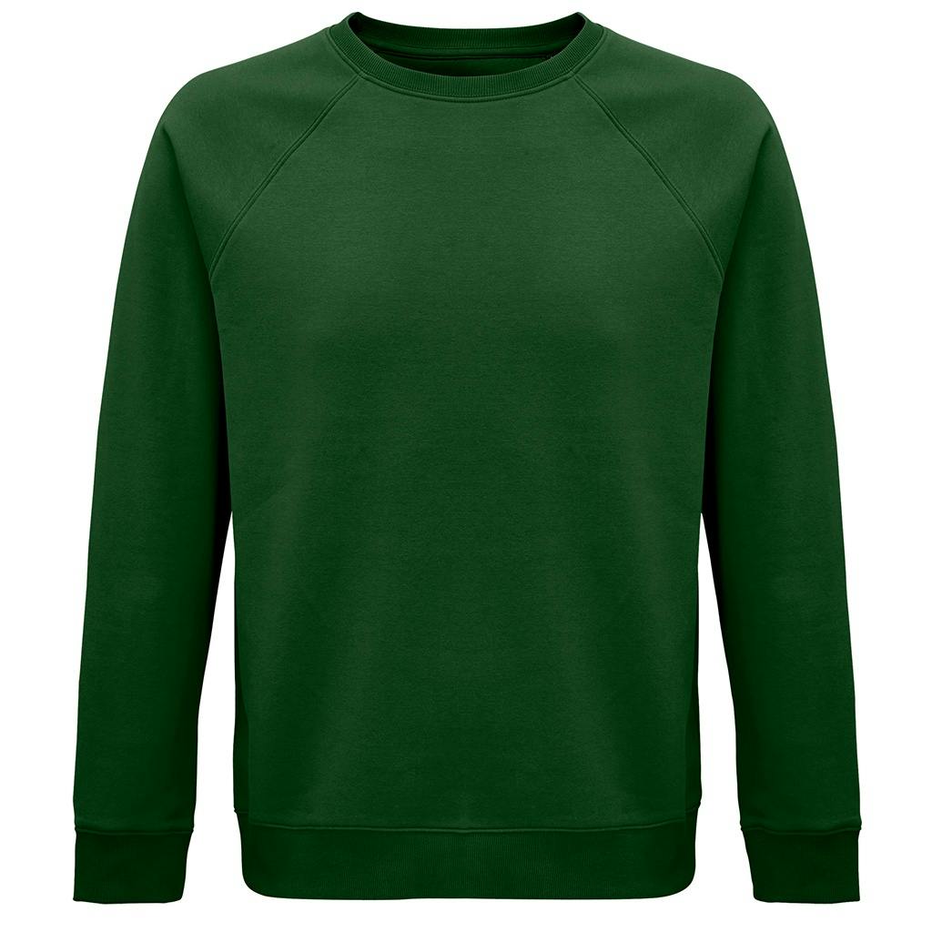 Sol's Men's Bottle Green Space Raglan Sweatshirt In | Size: Xl - Image 2