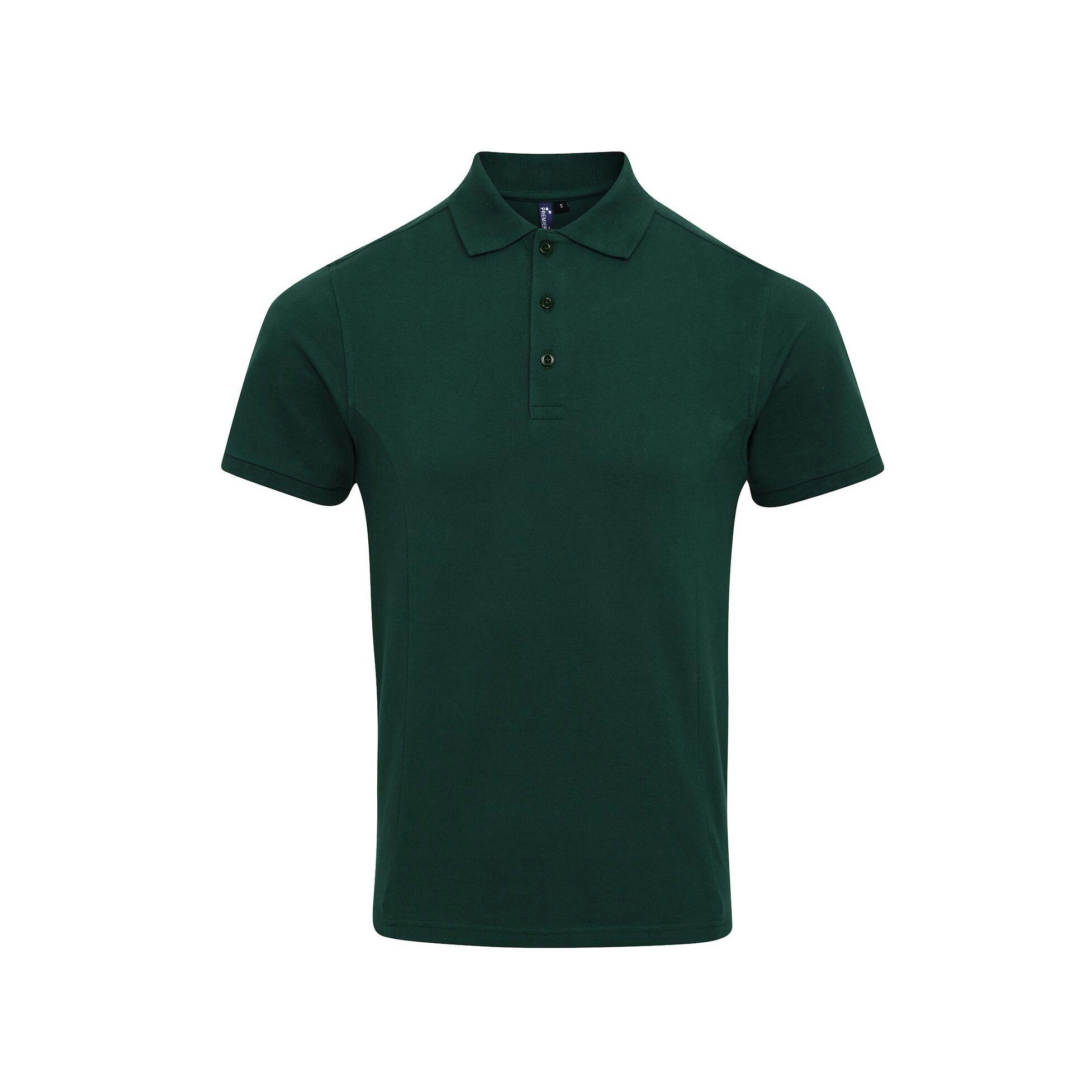 Premier Mens Coolchecker Plus Pique Polo With CoolPlus (Bottle) - Green - Size 4XL - Image 3