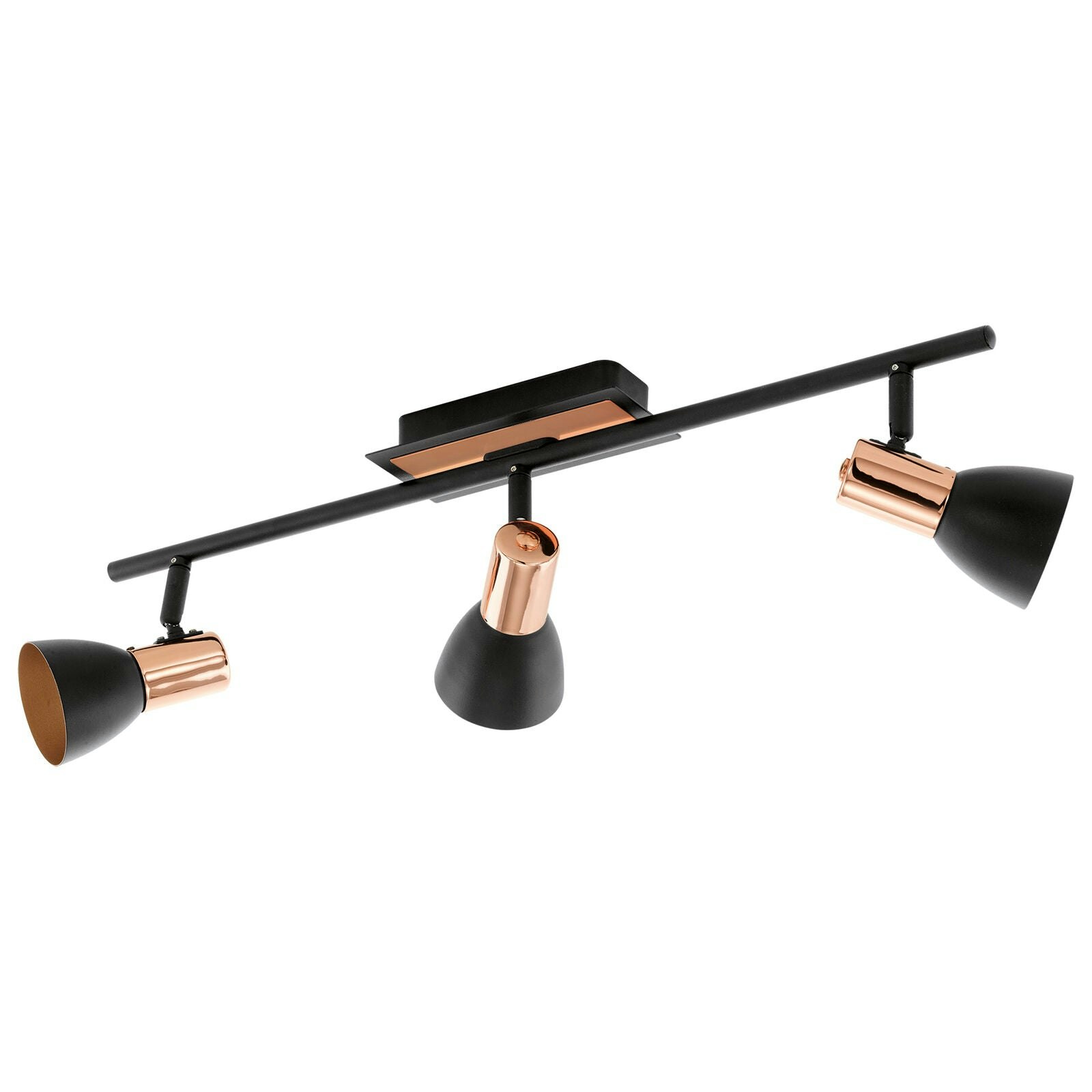 Rackhams Light/Black Flush Ceiling Colour Copper Shade Bulb Gu10 3X3.3w Included Size 3