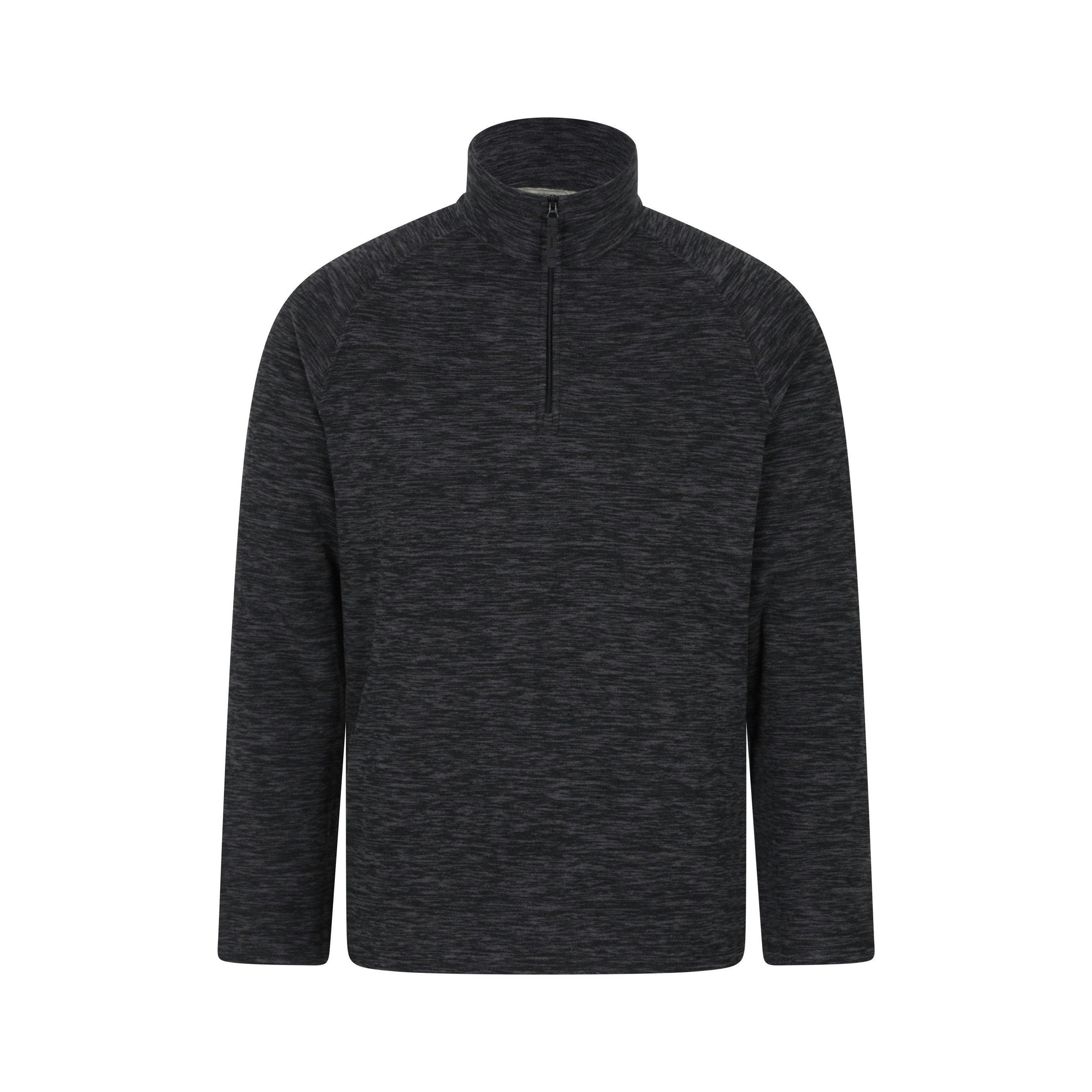 Mountain Warehouse Men's Black Snowdon Ii Fleece Top - Xs - 100% Polyester