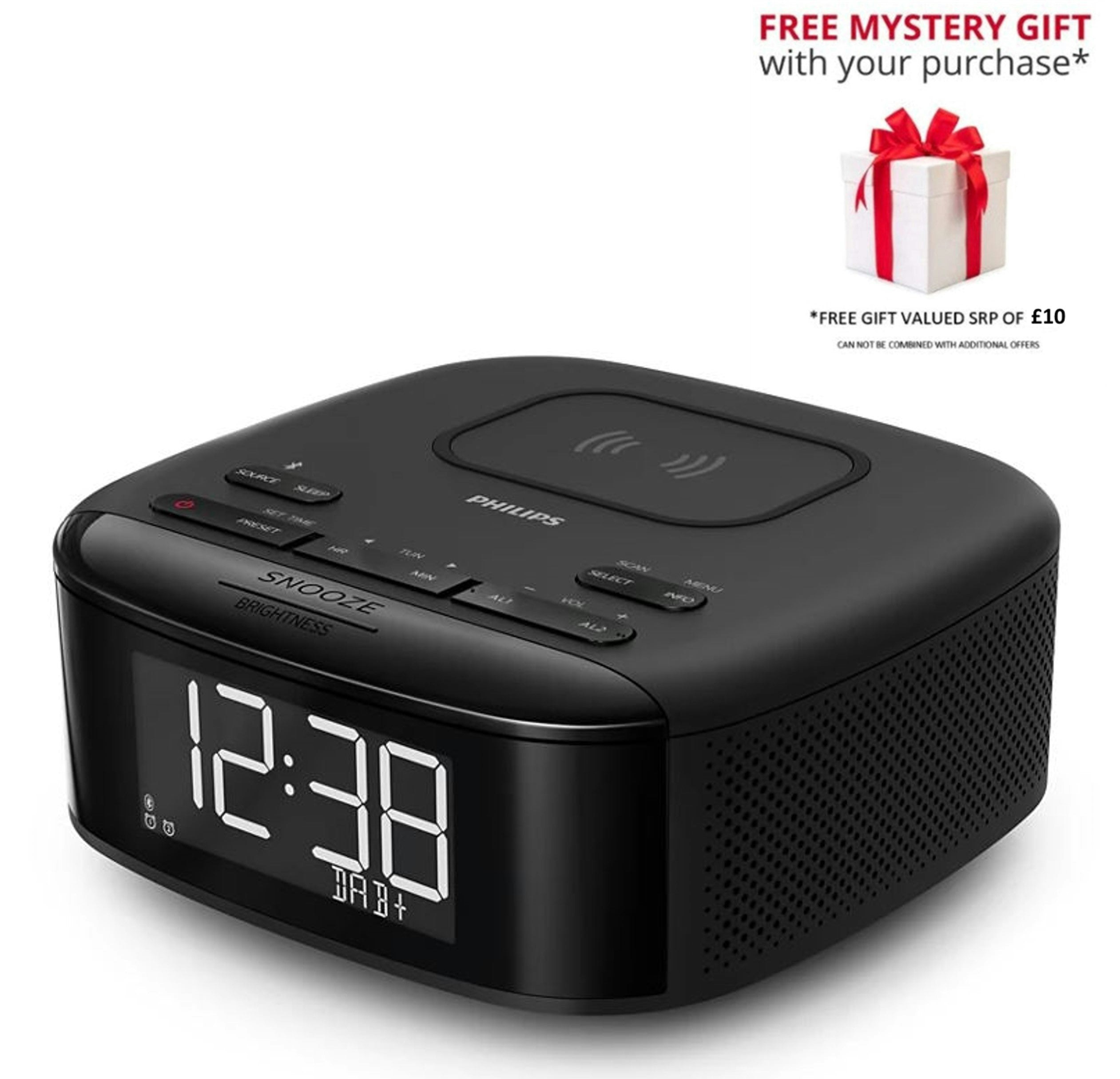 Philips Tar7705-10 Audio Bluetooth Clock Dab+/Fm Digital Radio - Free Gift Rrp £10! Large