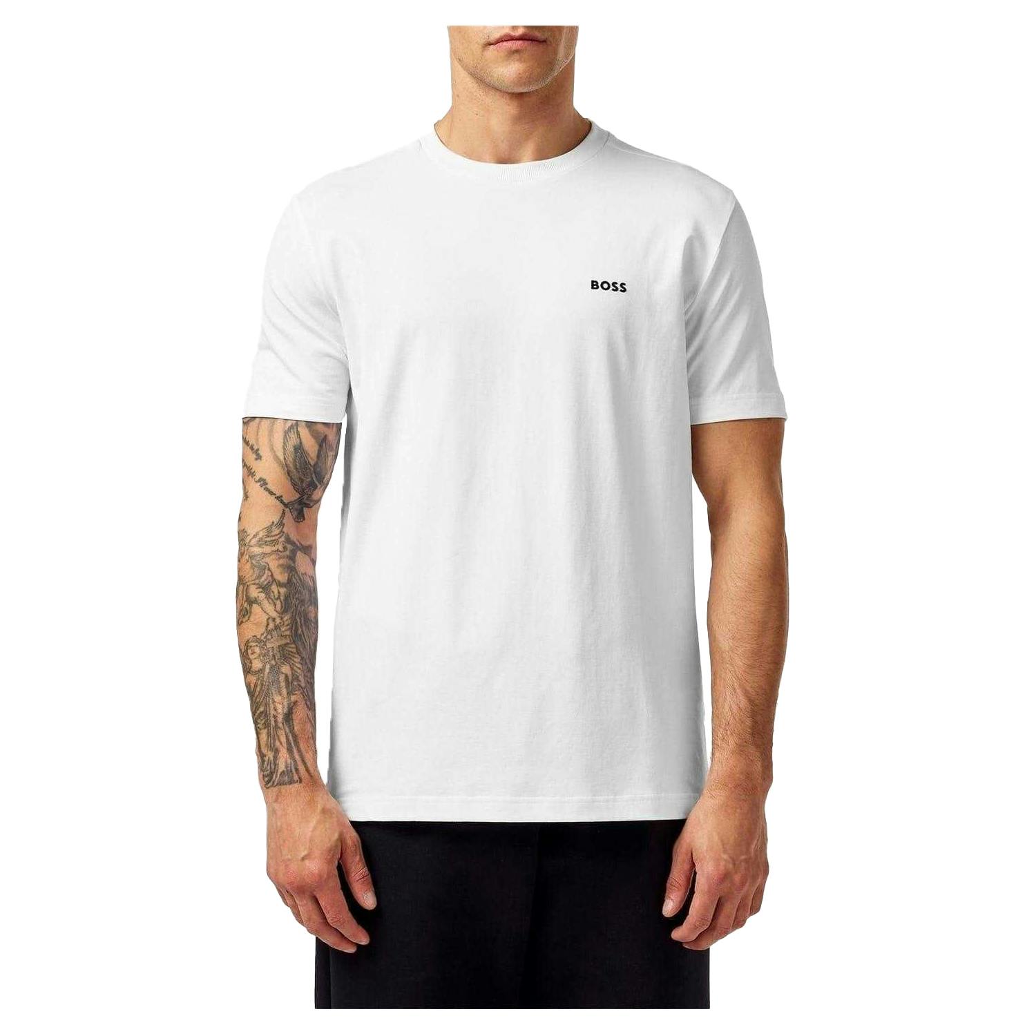 Boss Men's White Logo Regular T-Shirt - 3XL - 100% Mixed