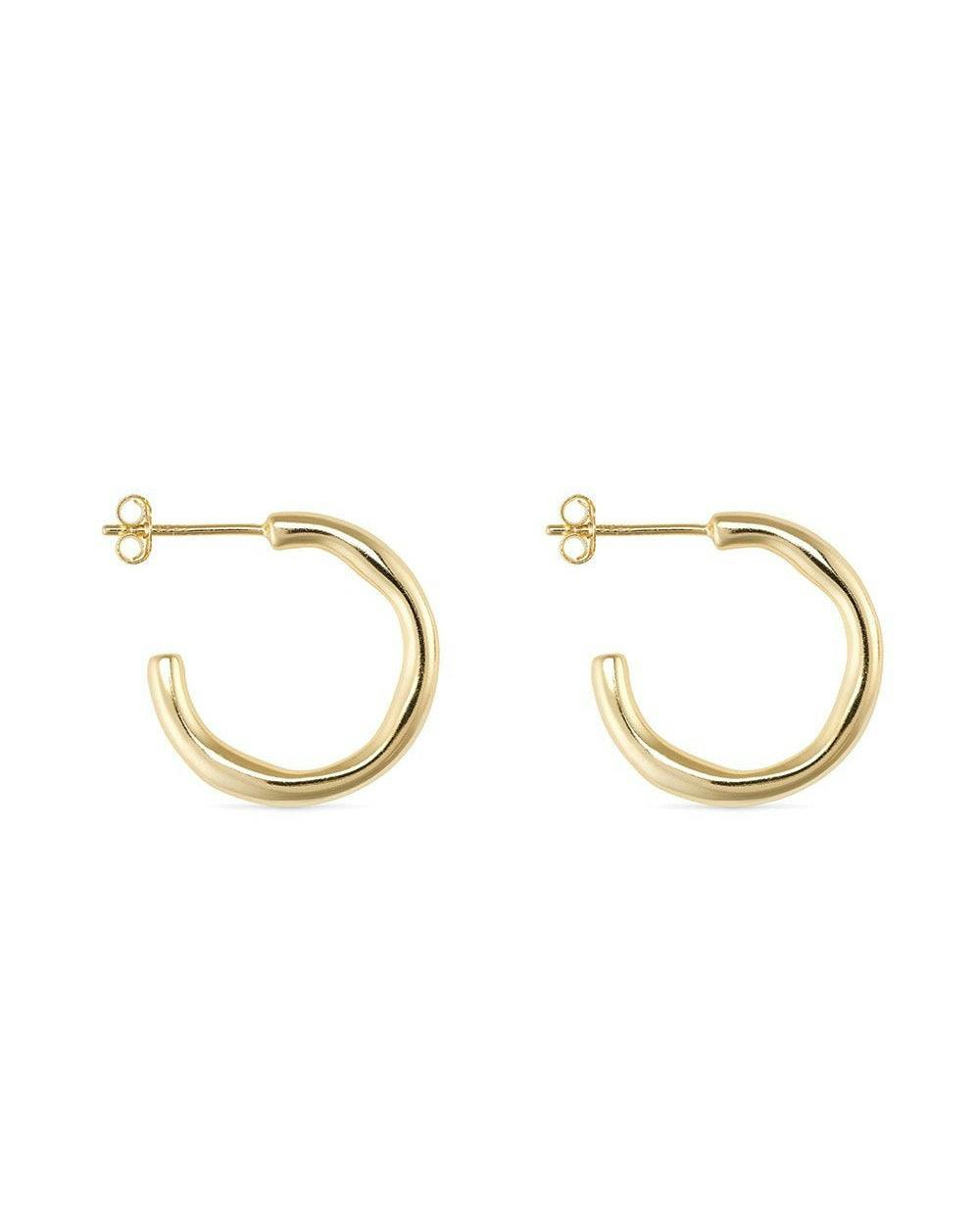 Elk & Bloom Gold Dainty 14K Plated Hoop Earrings - No Thank You
