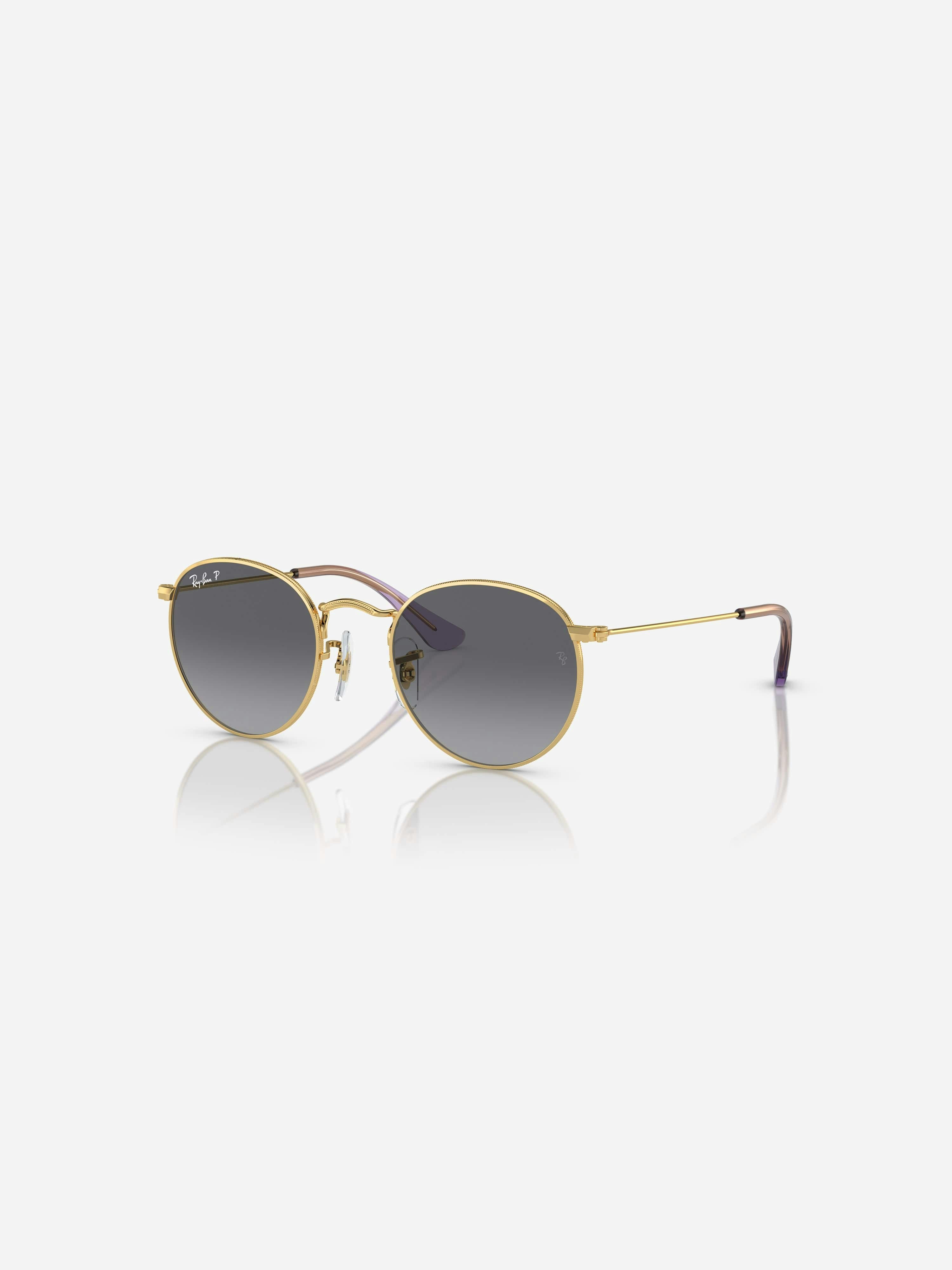 Ray-Ban Gold Kids Round Sunglasses In - 4 - 7 Yrs