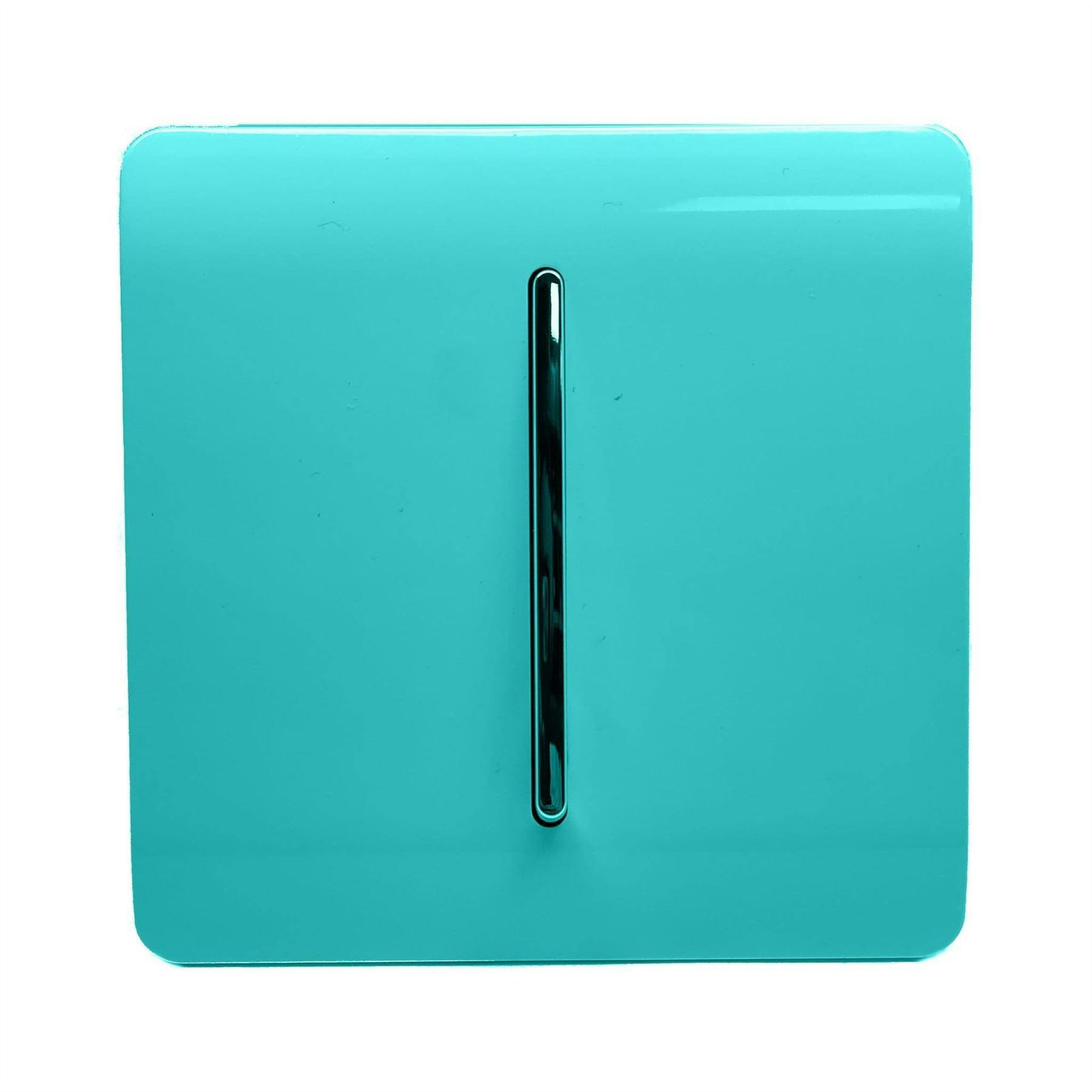 Trendi Switch Light 1 Gang 1 Or 2 Way Rocker Switch In Bright Teal