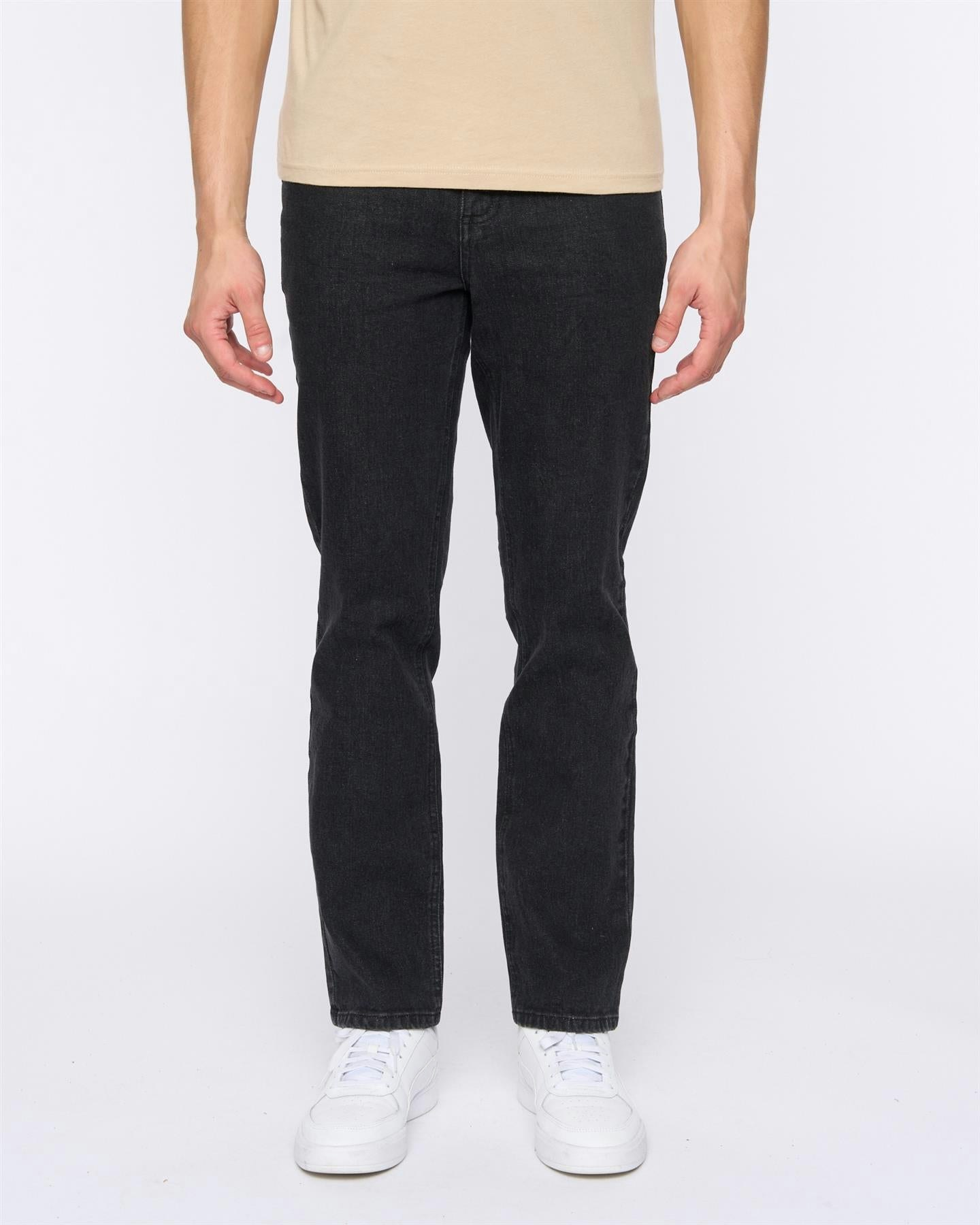 Duck And Cover Black Hydras Straight Leg Jeans - W32 L32