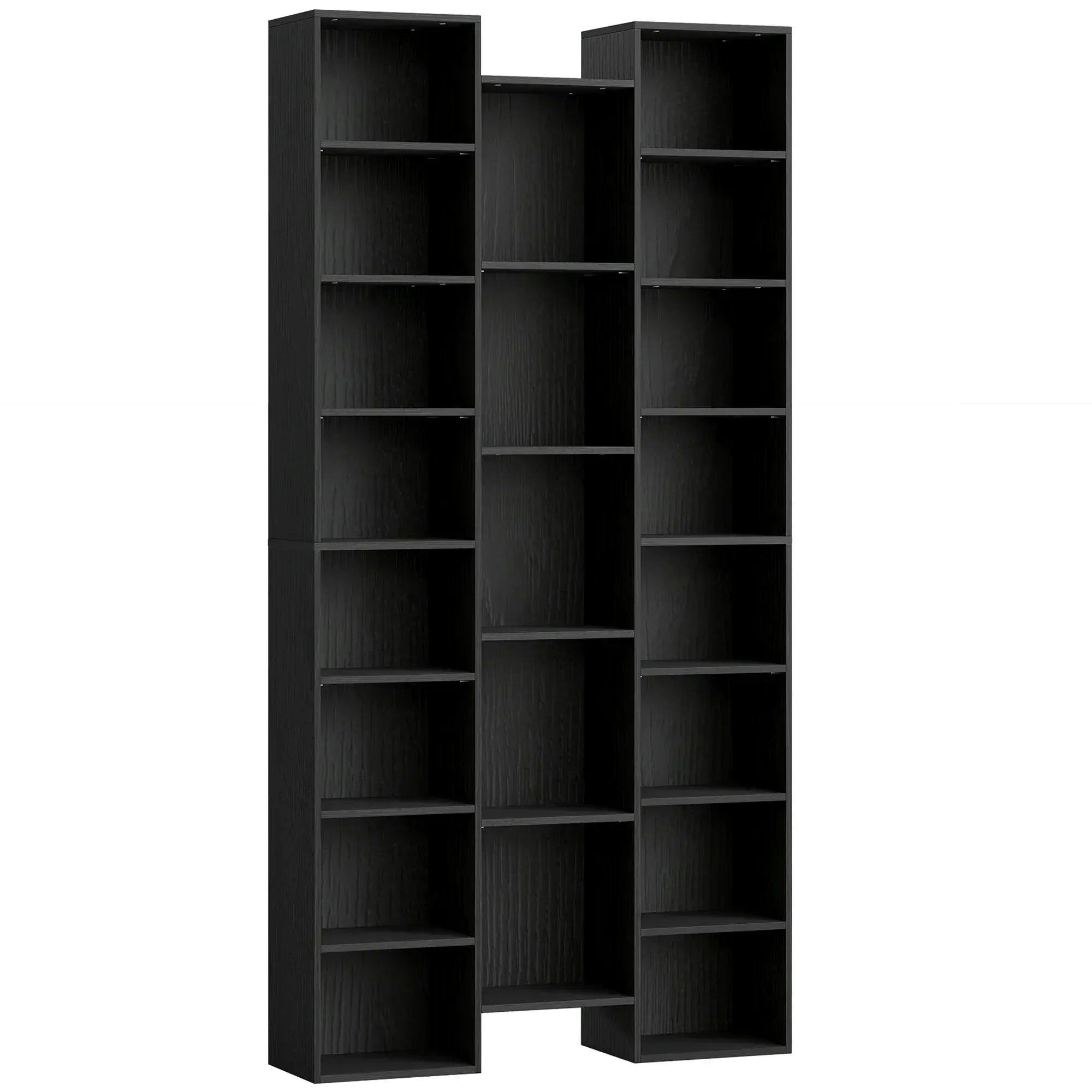 Bobobiy Black 21-Compartment Bookshelf