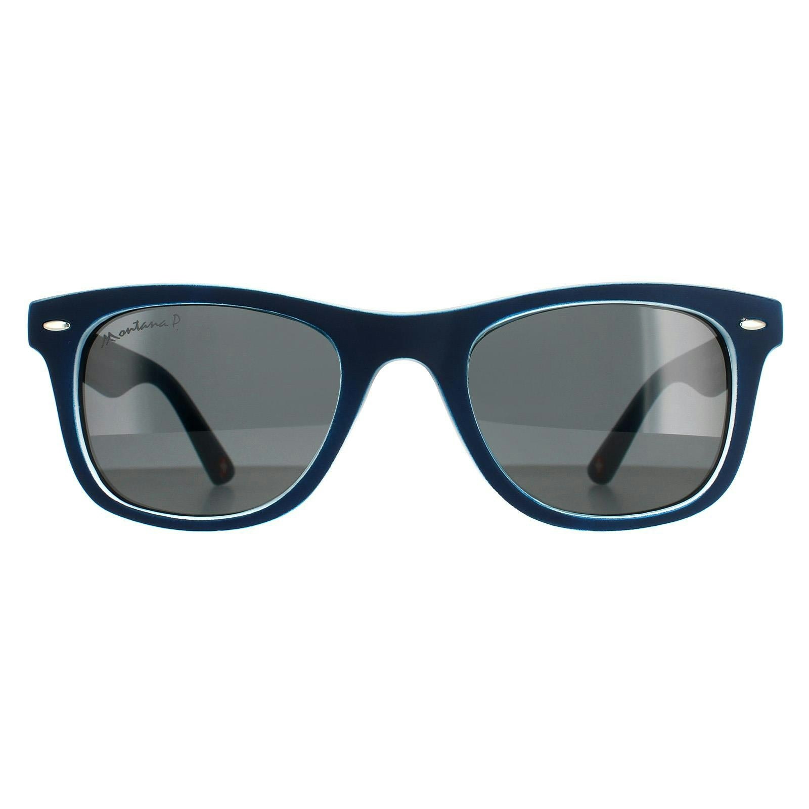 Montana Unisex Blue Mp41 Navy Rubbertouch Sunglasses