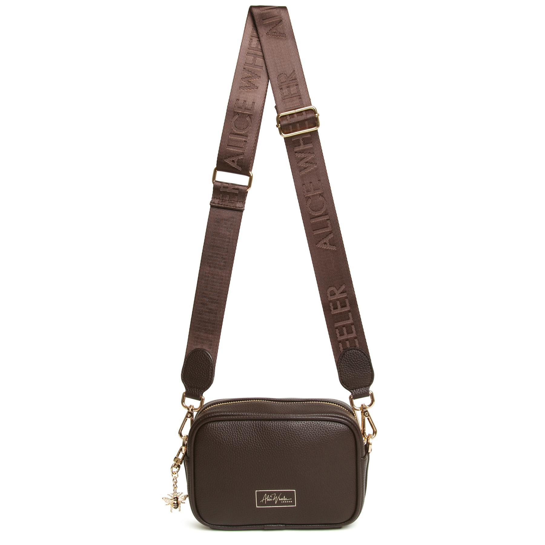 Alice Wheeler Gold Mini Soho Bee Crossbody Bag - Chocolate