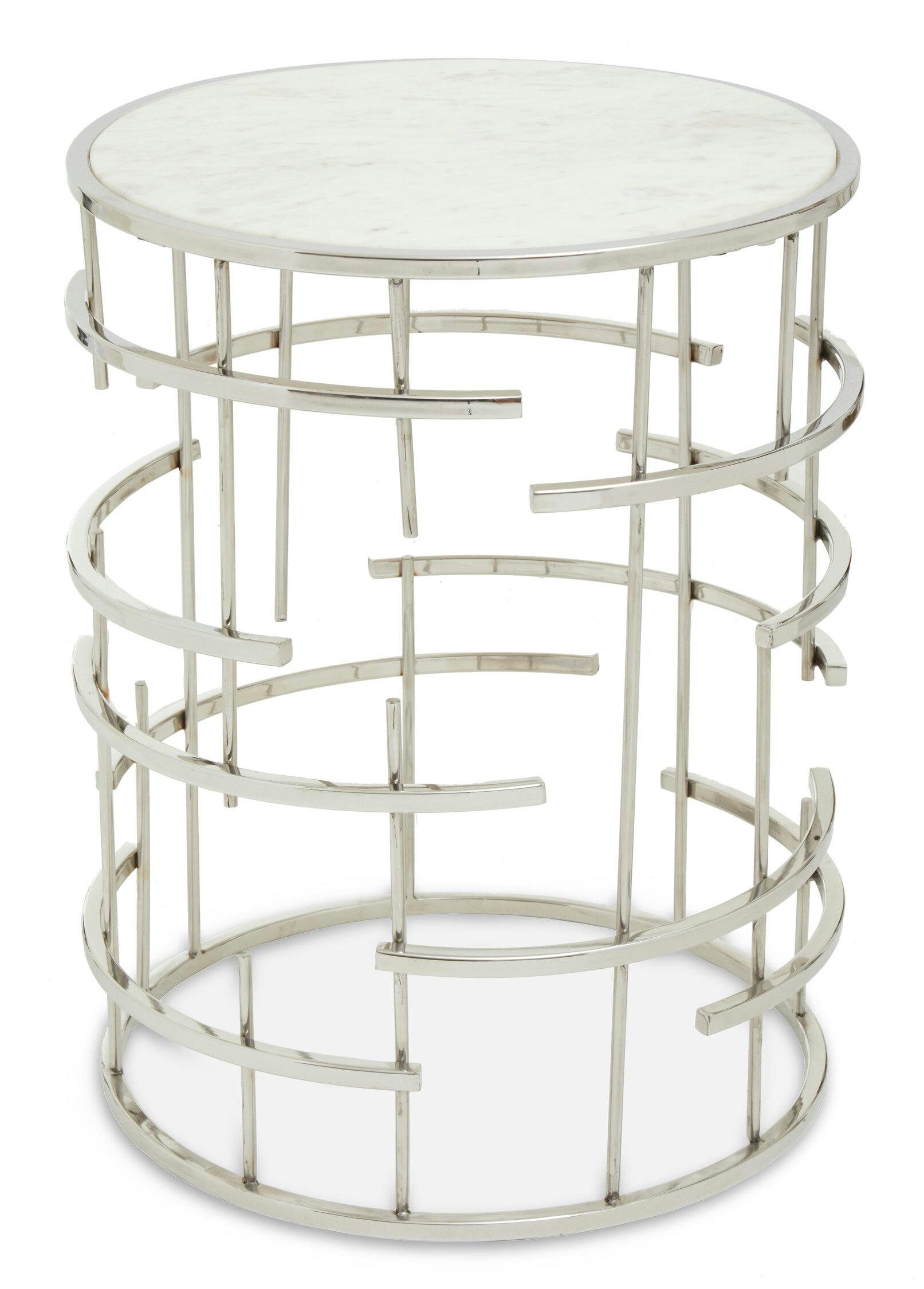 Premier Housewares Surax Acacia Wood Top Side Table With Black Legs - Image 6