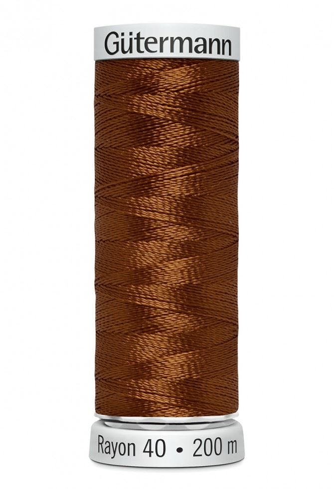 Gutermann No 40 Sulky Rayon Embroidery Thread 200M Rayon Thread Suitable For Embroidery - 1158 - 200 Metres