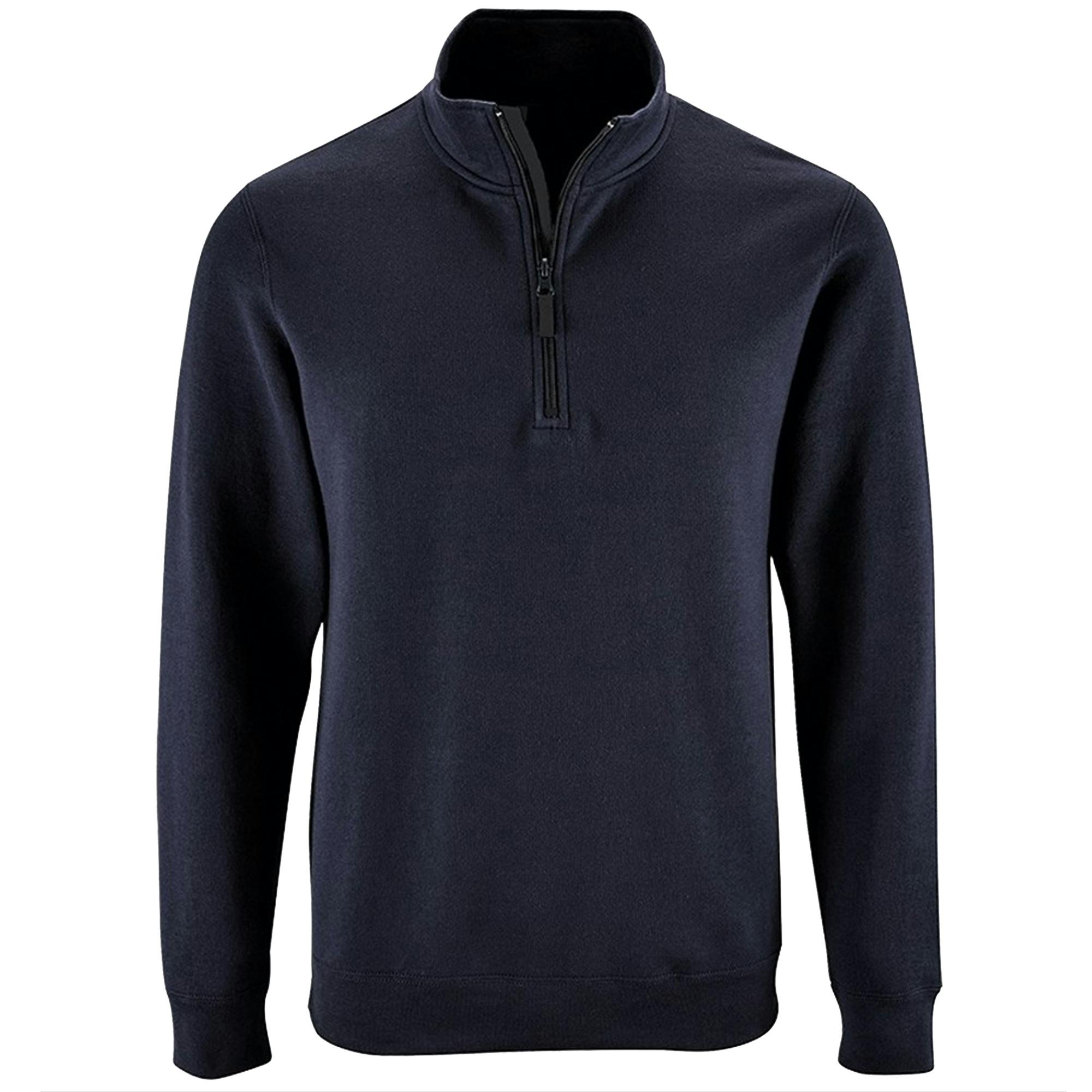 SOLS Mens Stan Contrast Zip Neck Sweatshirt (French Navy) - Size 3XL - Image 2