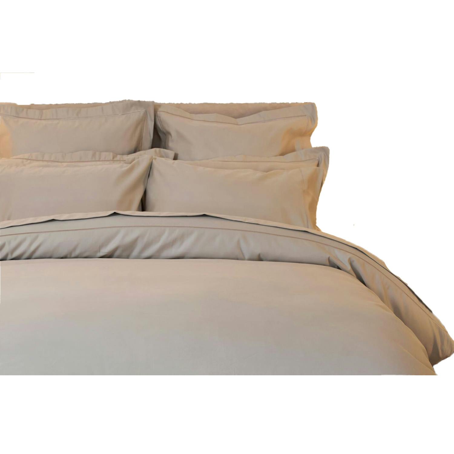 Belledorm Egyptian Cotton Plain Duvet Cover - Platinum - Single - Platinum - 100% Egyptian Cotton