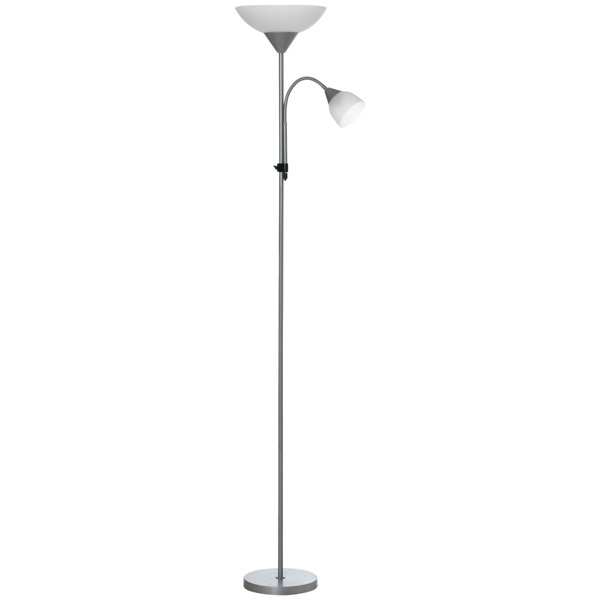 Homcom Light Mother-Child Floor Lamp Duo Steel Frame