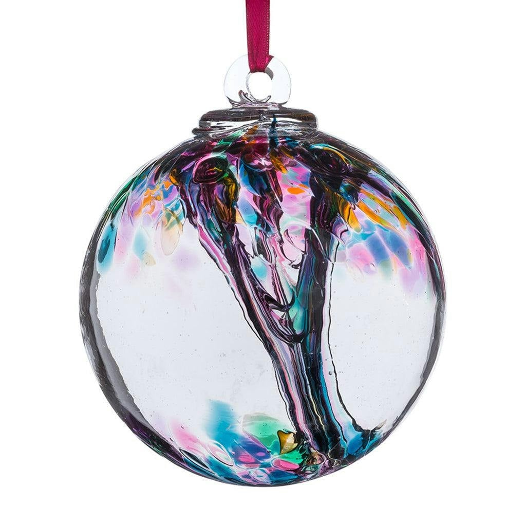 Sienna Glass Turquoise 10Cm Spirit Ball - Multicoloured
