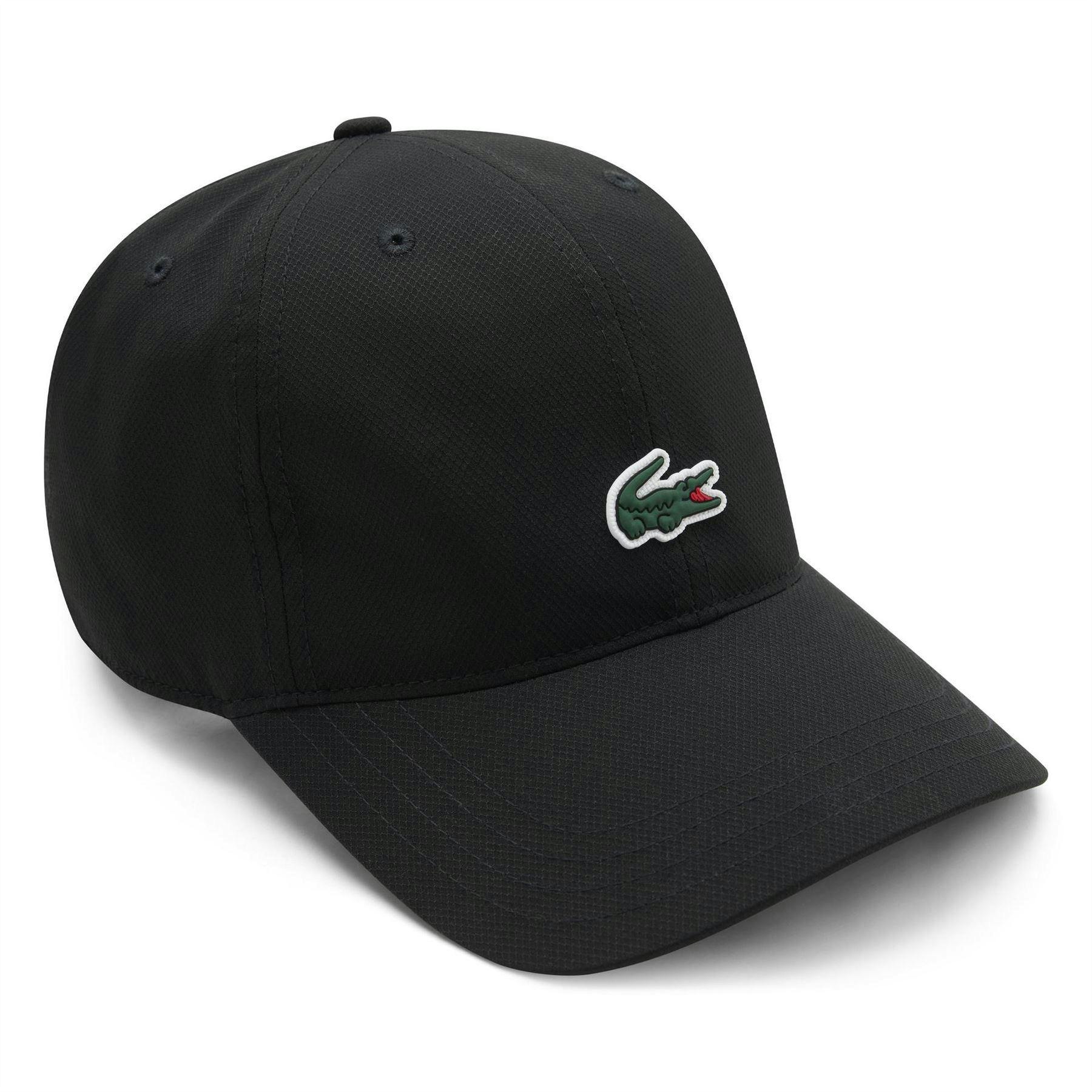 Lacoste Black Kids Logo Dobby Baseball Cap - One Size - 100% Mixed