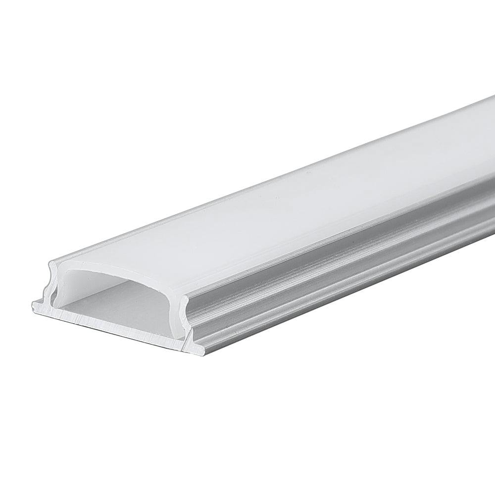 Ener-J Silver/Light 18Mm X 5.9Mm Bendable Aluminum Profile With Pc Cover - 1M Length Kit (0.9Mm Thickness) (Pack Of 4)