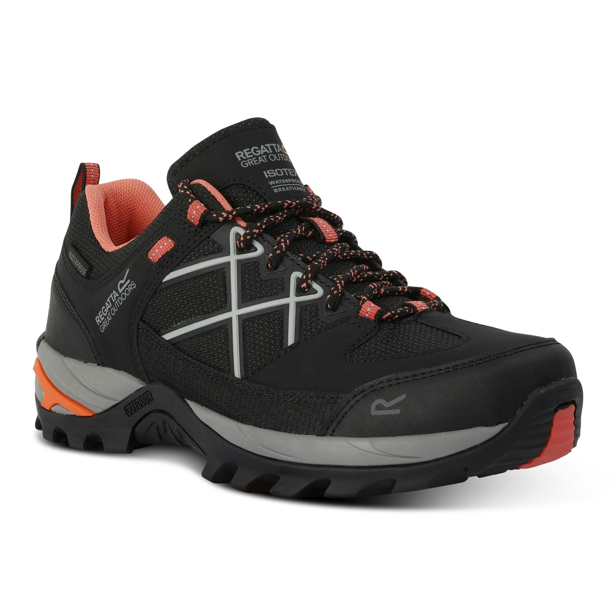 Regatta Women's Black Samaris Iii Low Walking Shoes - /Satsuma - /Satsuma - Size 5 Uk