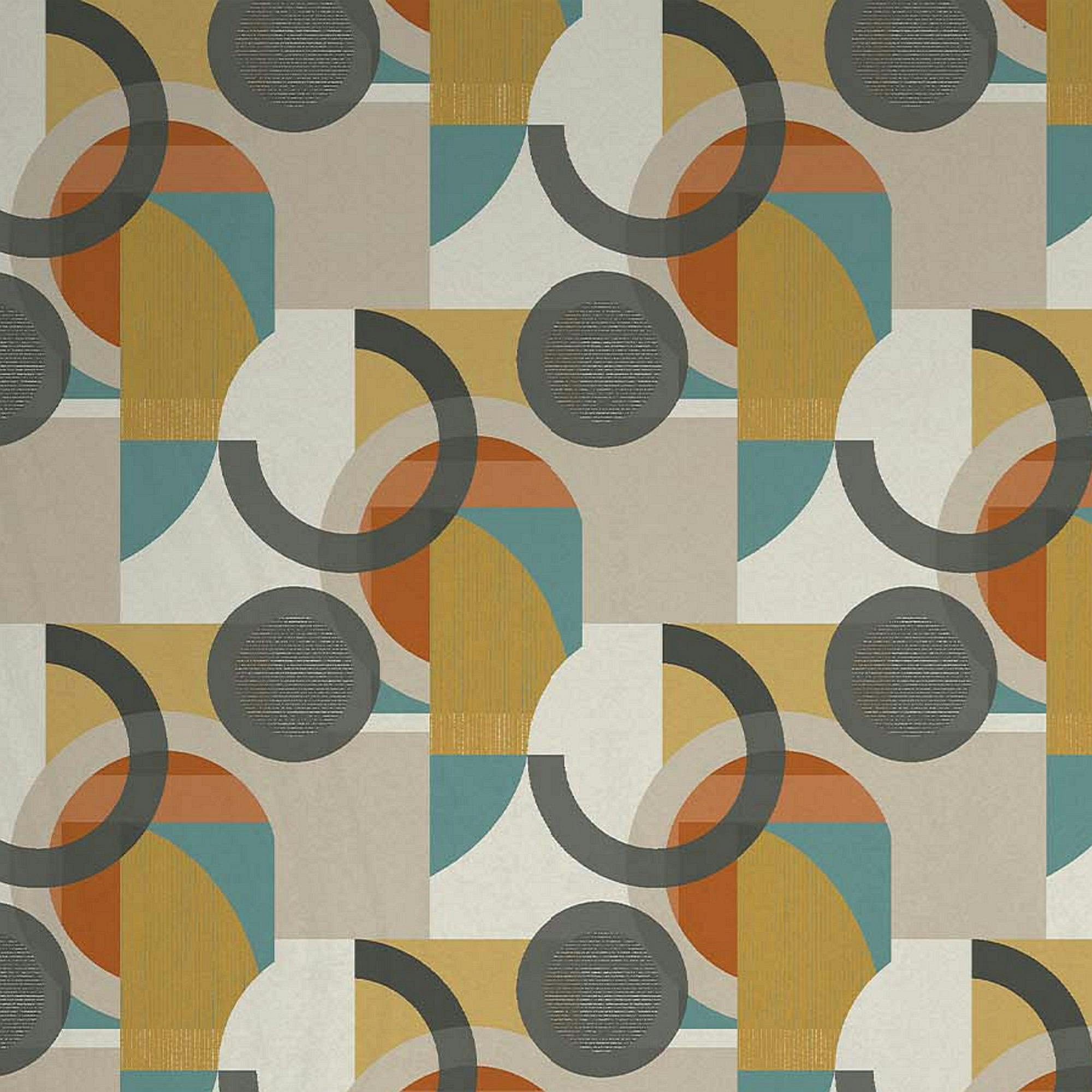 Next Orange Retro Shapes Geo Wallpaper |