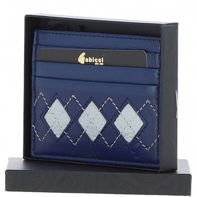 Gabicci Blue Real Leather Card Holder: Gb-139-Ac - One Size - Leather